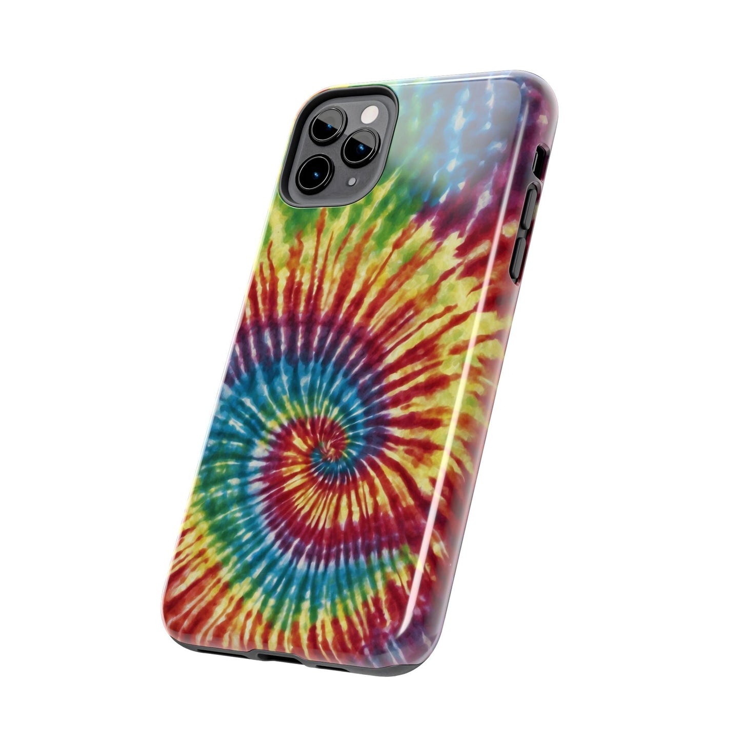 Rainbow Spiral Tie - Dye iPhone Case – Retro Color Design - BOGO Cases