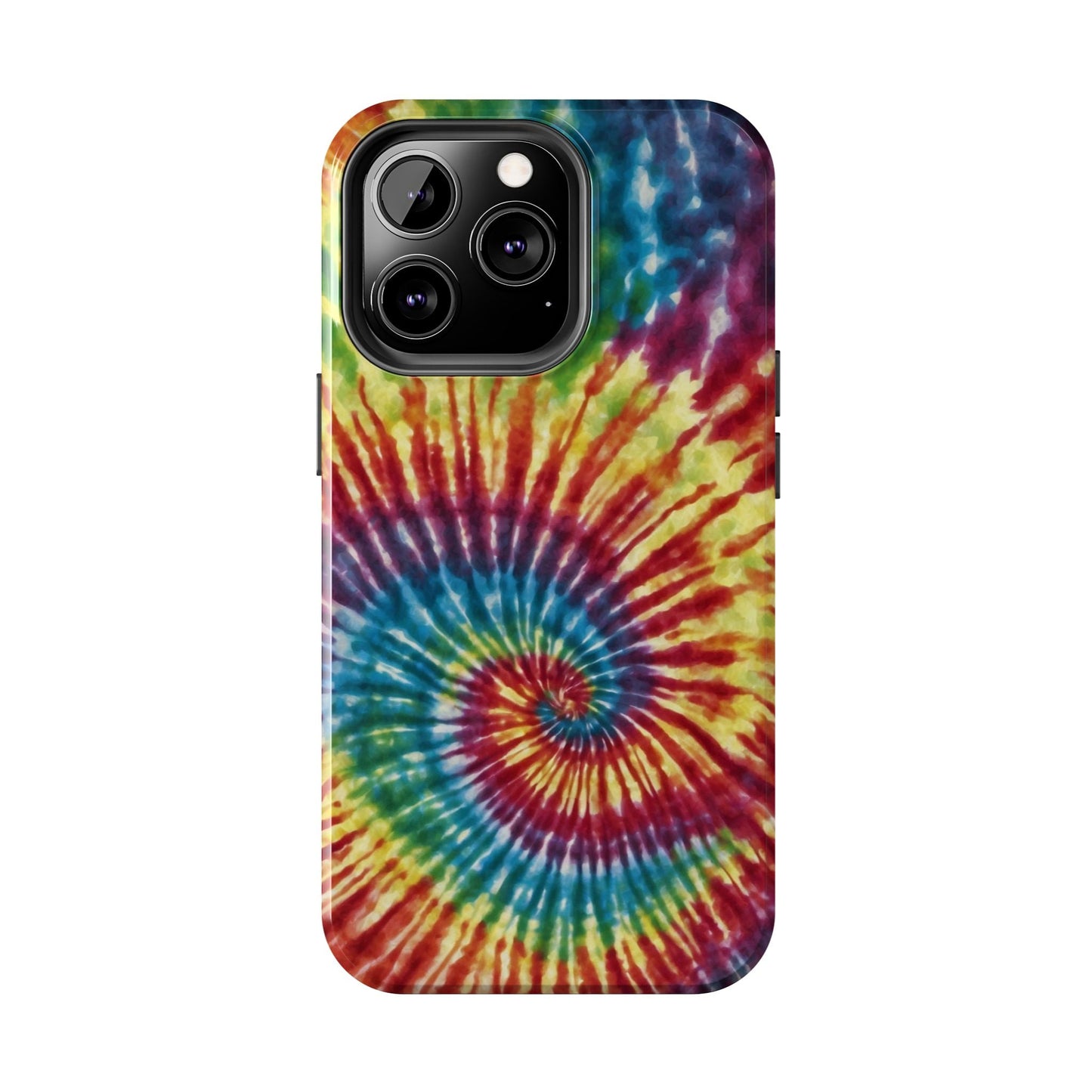 Rainbow Spiral Tie - Dye iPhone Case – Retro Color Design - BOGO Cases