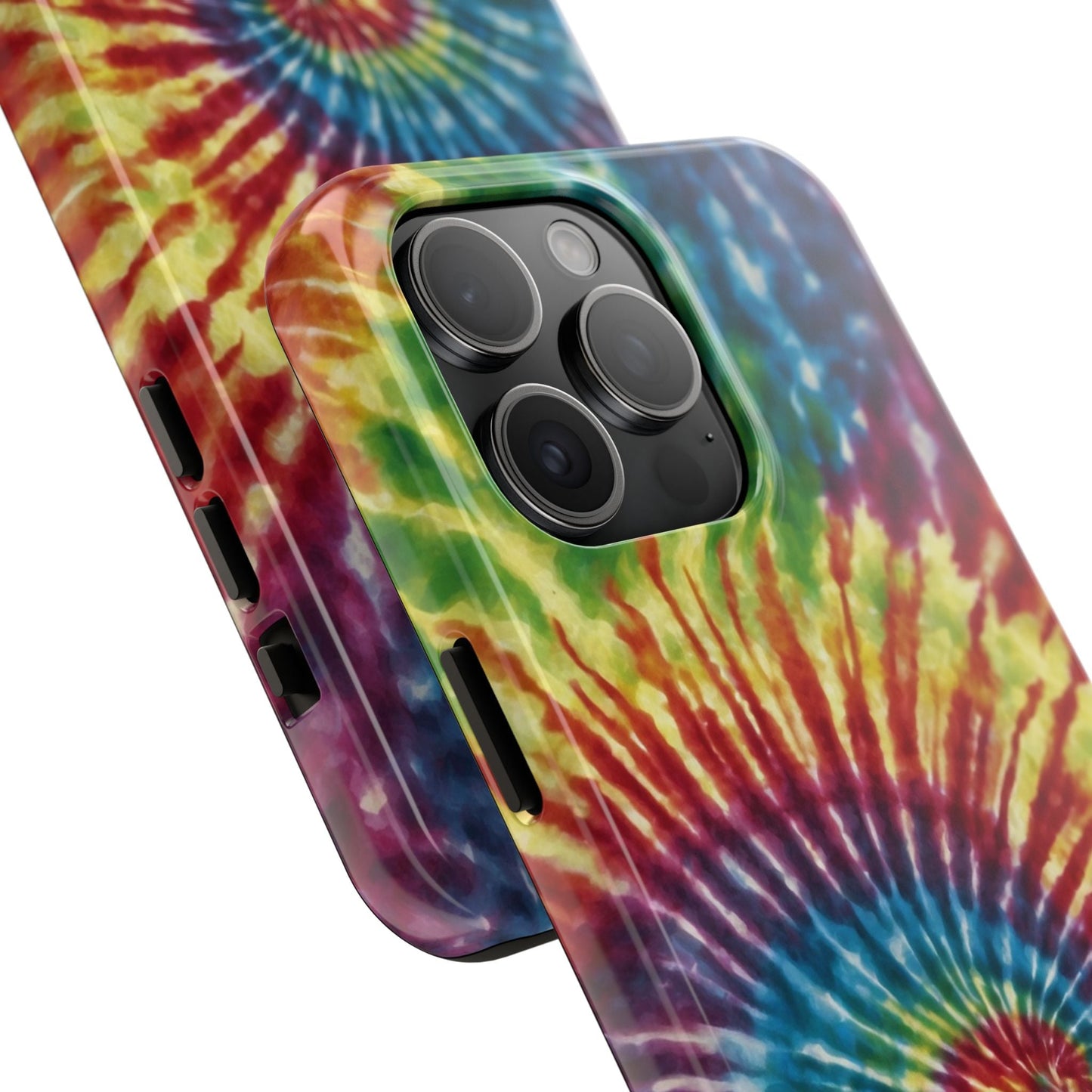 Rainbow Spiral Tie - Dye iPhone Case – Retro Color Design - BOGO Cases