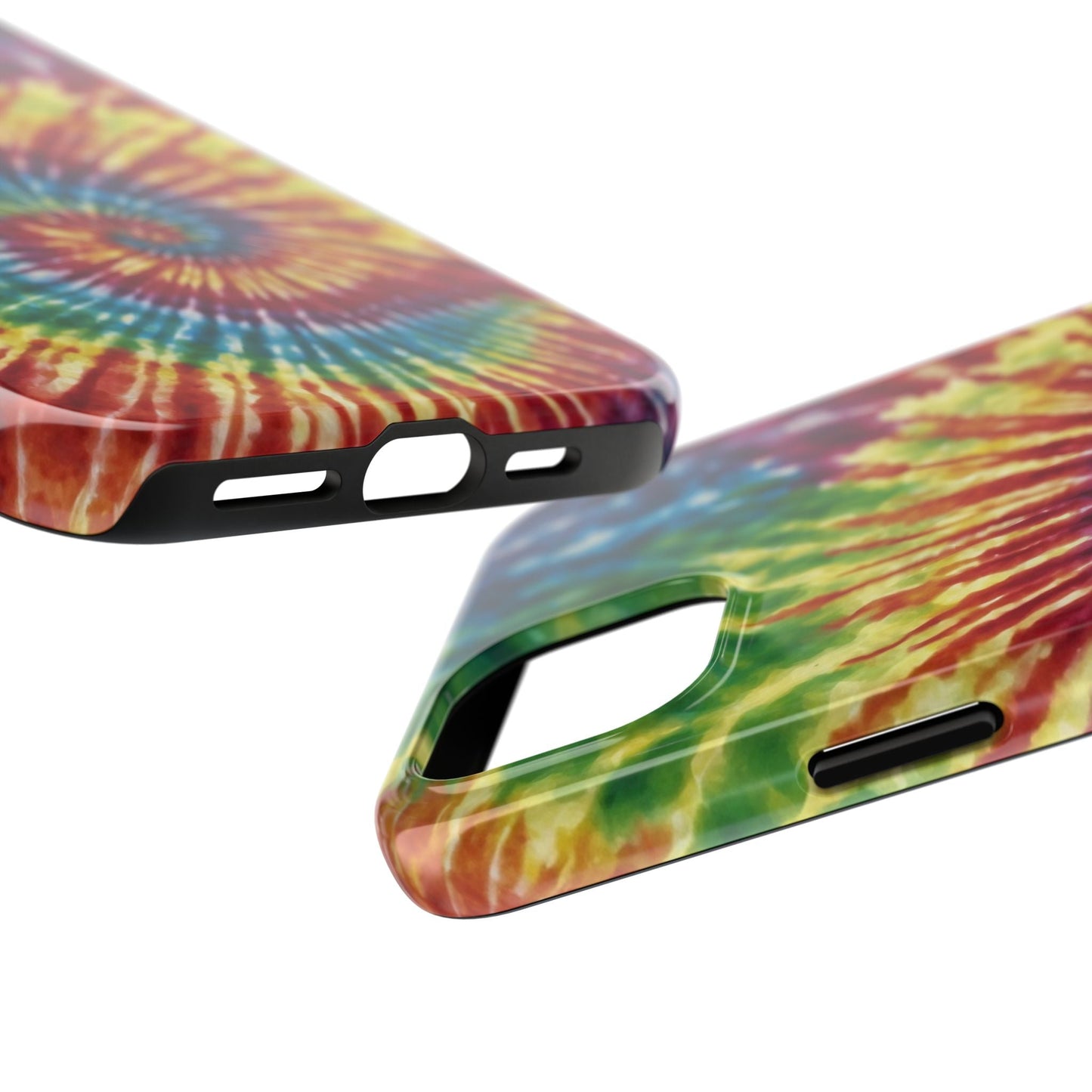Rainbow Spiral Tie - Dye iPhone Case – Retro Color Design - BOGO Cases