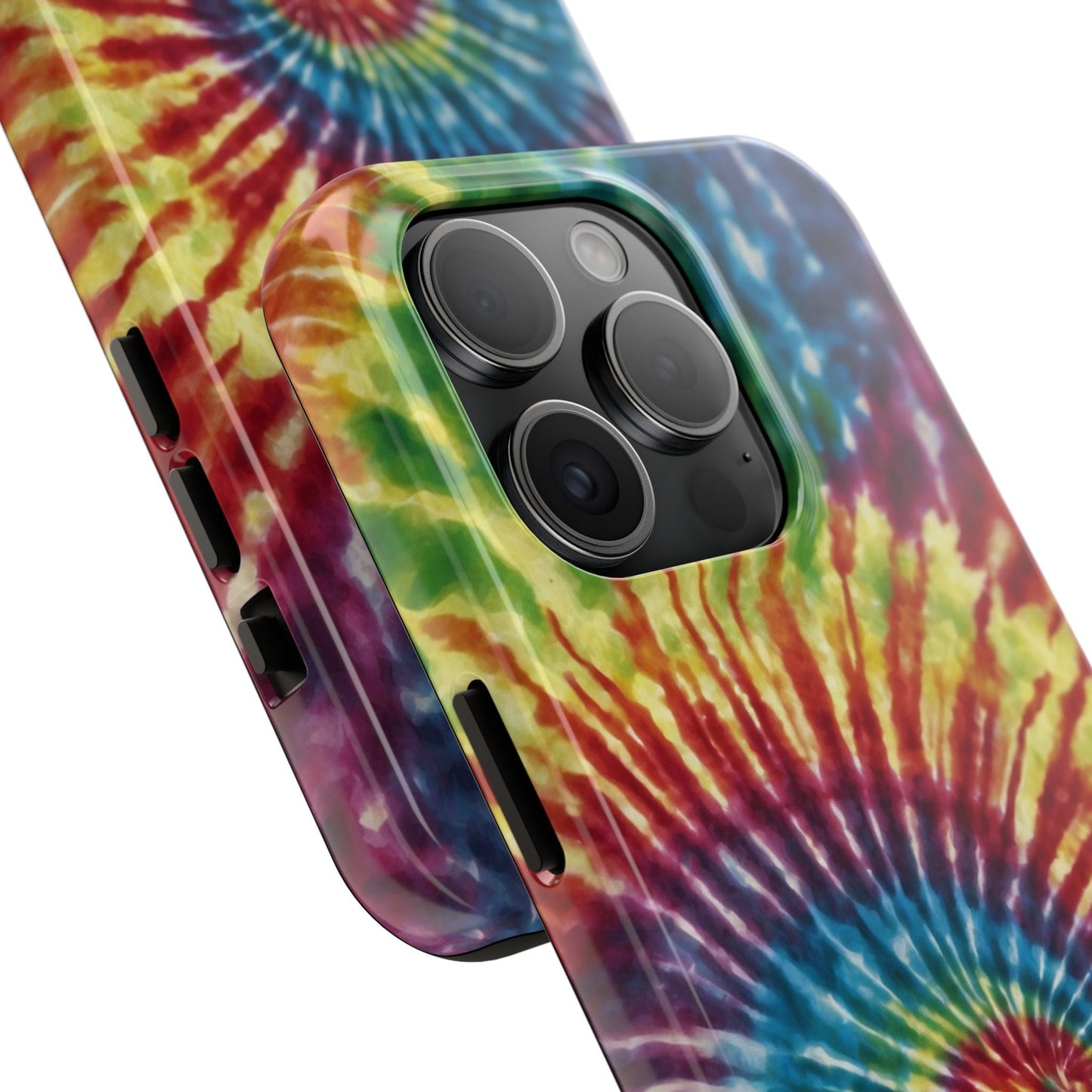 Rainbow Spiral Tie - Dye iPhone Case – Retro Color Design - BOGO Cases