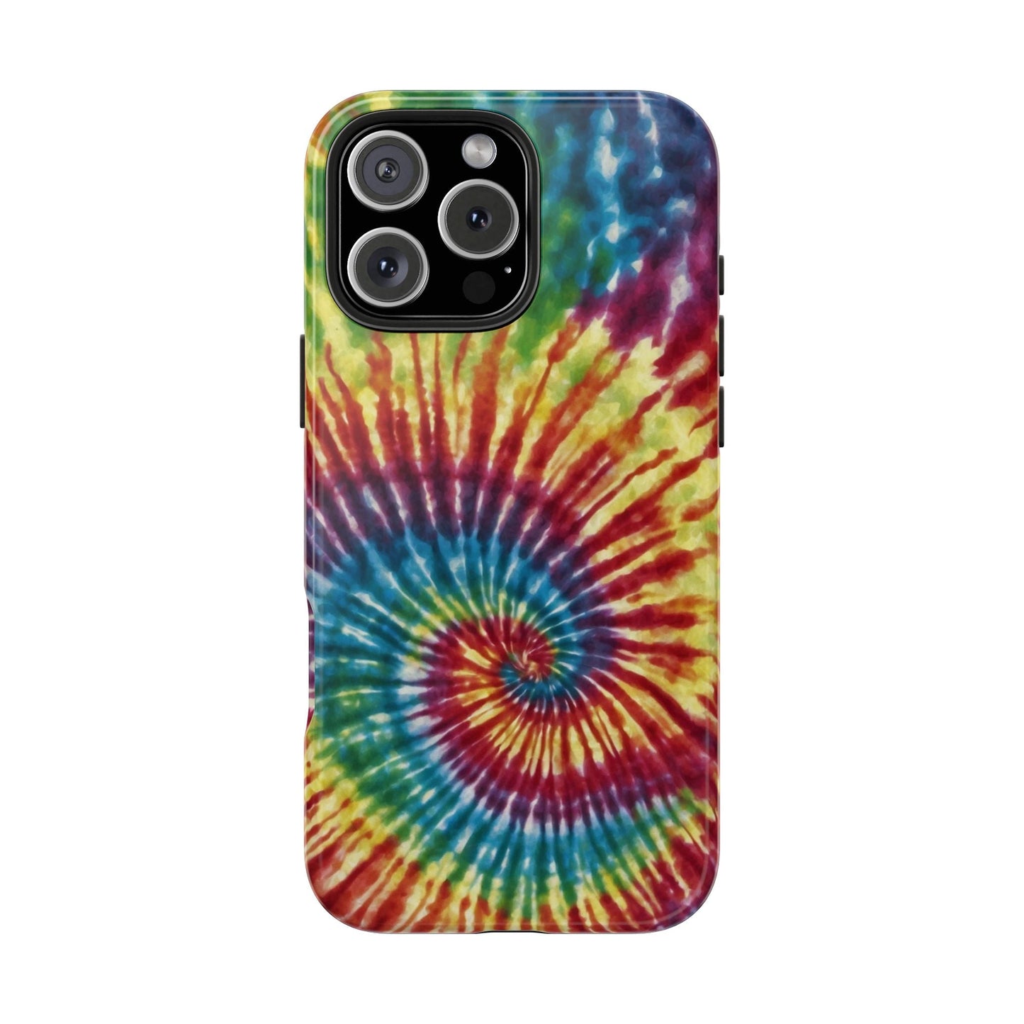 Rainbow Spiral Tie - Dye iPhone Case – Retro Color Design - BOGO Cases