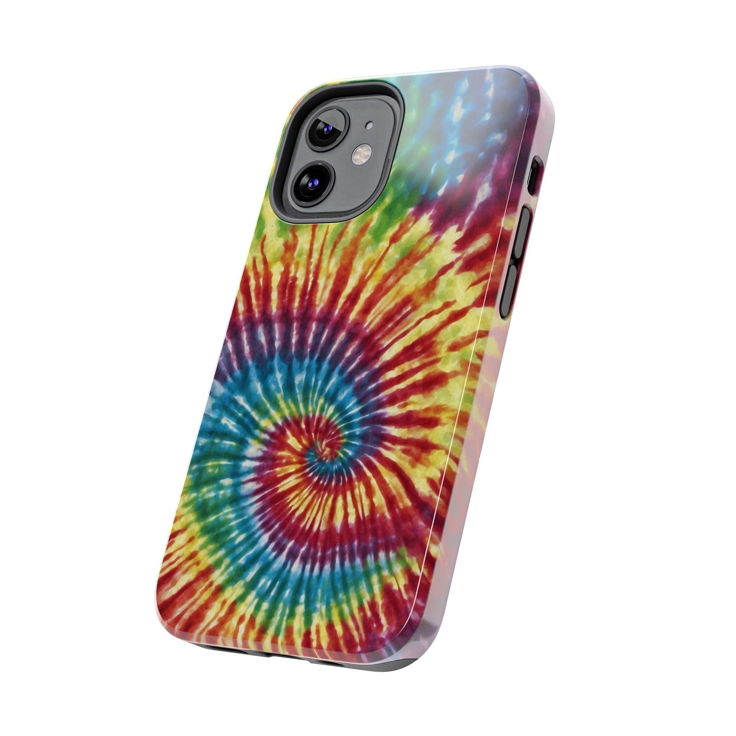 Rainbow Spiral Tie - Dye iPhone Case – Retro Color Design - BOGO Cases