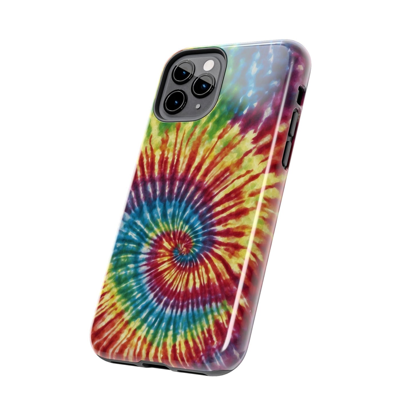 Rainbow Spiral Tie - Dye iPhone Case – Retro Color Design - BOGO Cases