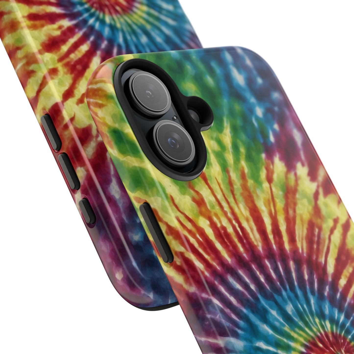 Rainbow Spiral Tie - Dye iPhone Case – Retro Color Design - BOGO Cases