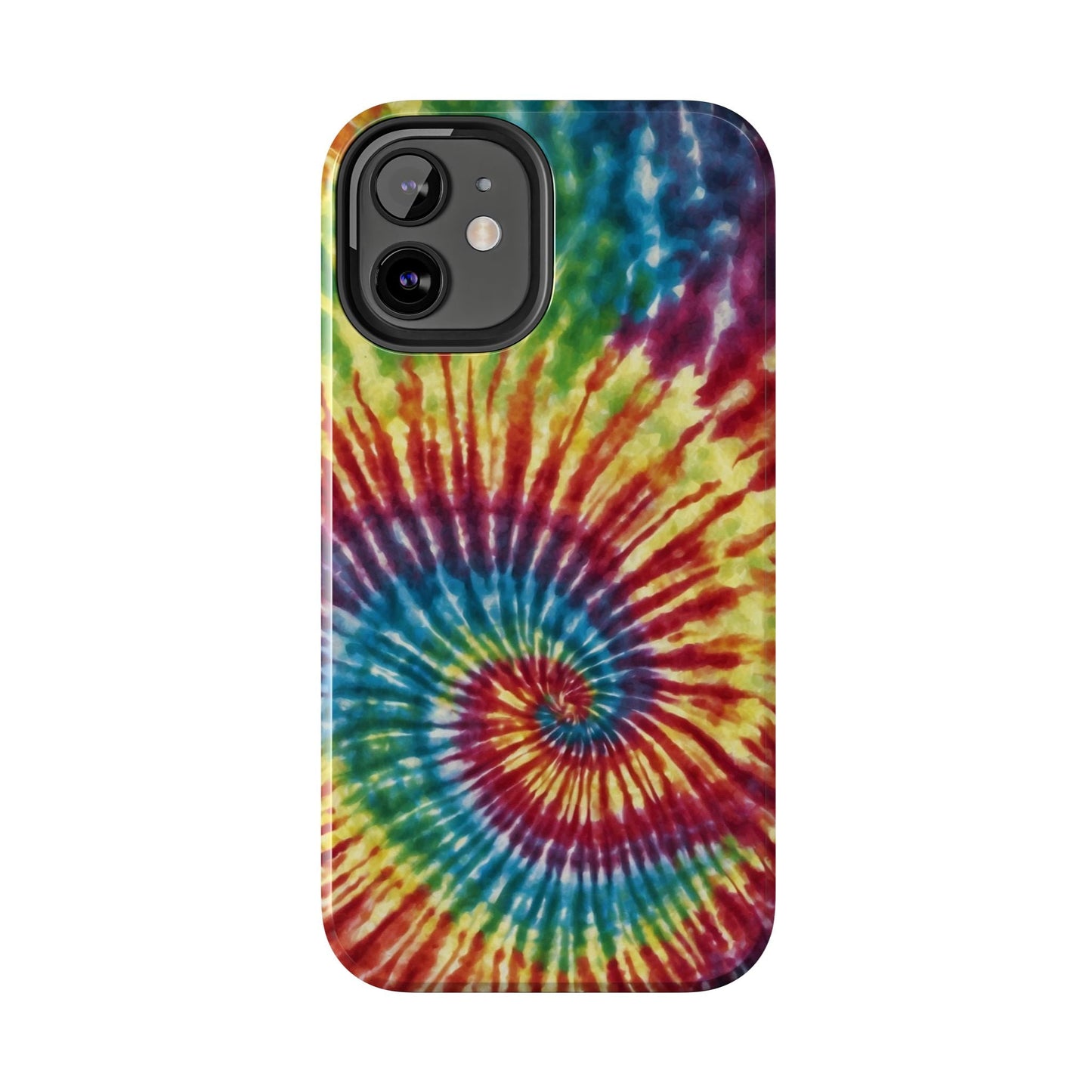 Rainbow Spiral Tie - Dye iPhone Case – Retro Color Design - BOGO Cases