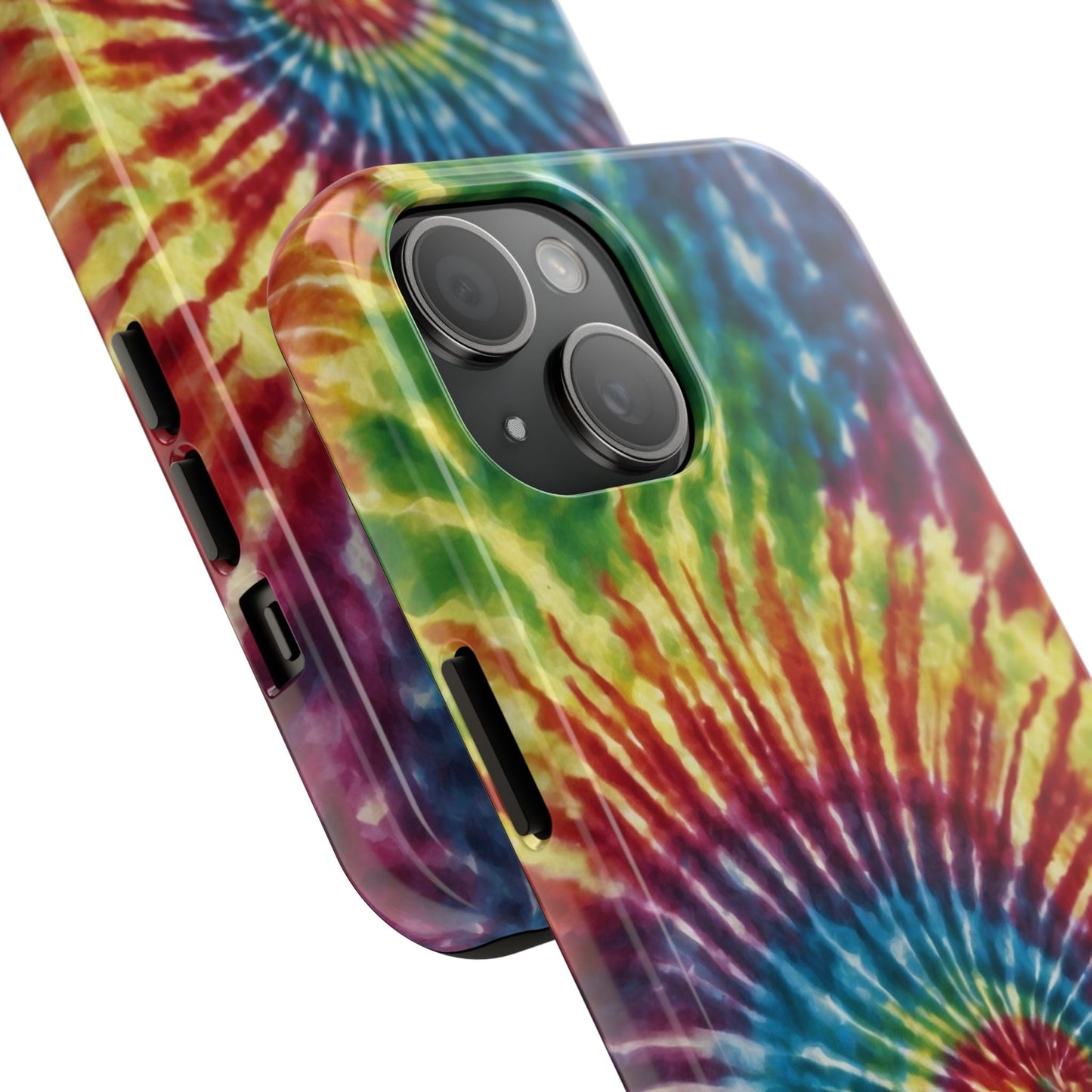 Rainbow Spiral Tie - Dye iPhone Case – Retro Color Design - BOGO Cases