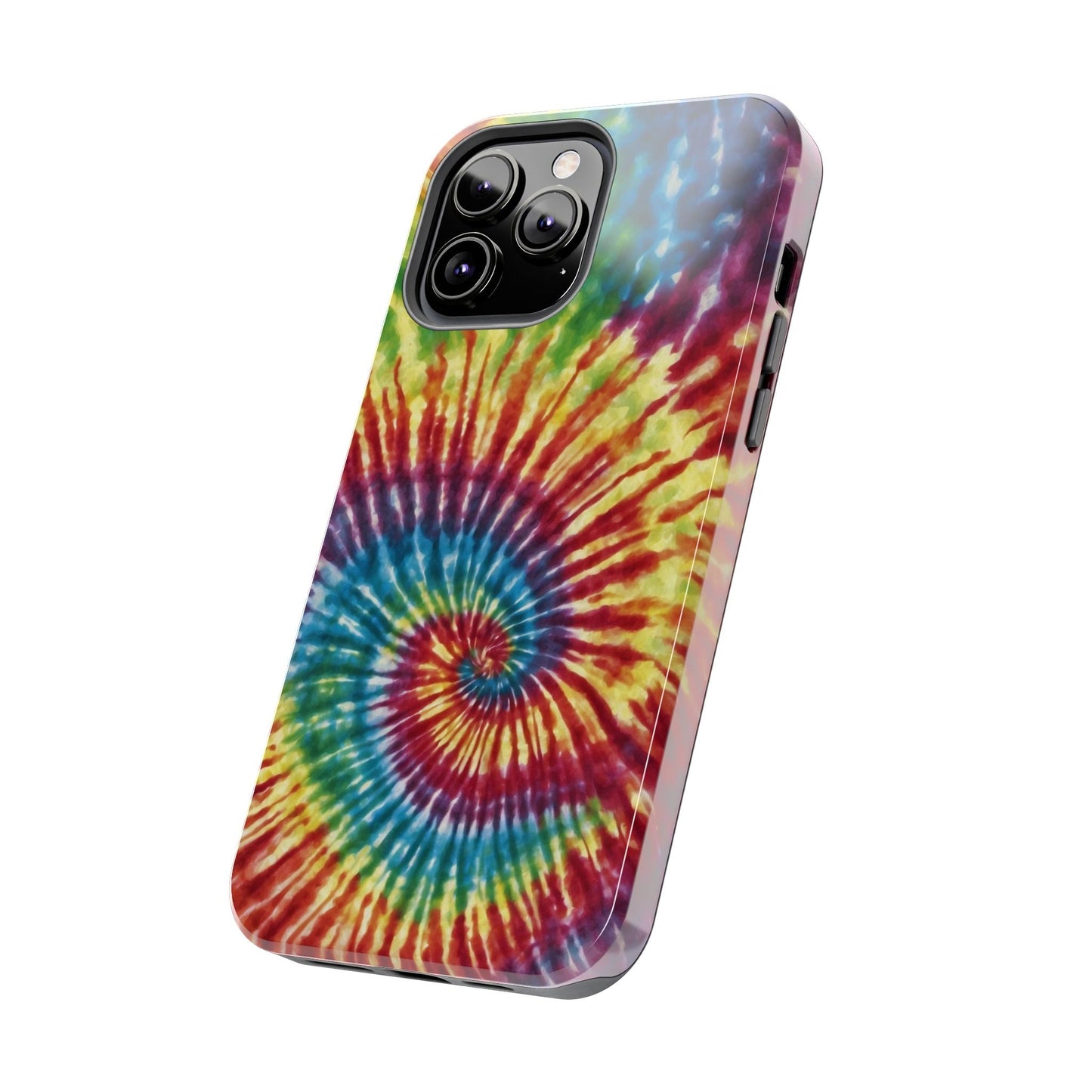Rainbow Spiral Tie - Dye iPhone Case – Retro Color Design - BOGO Cases