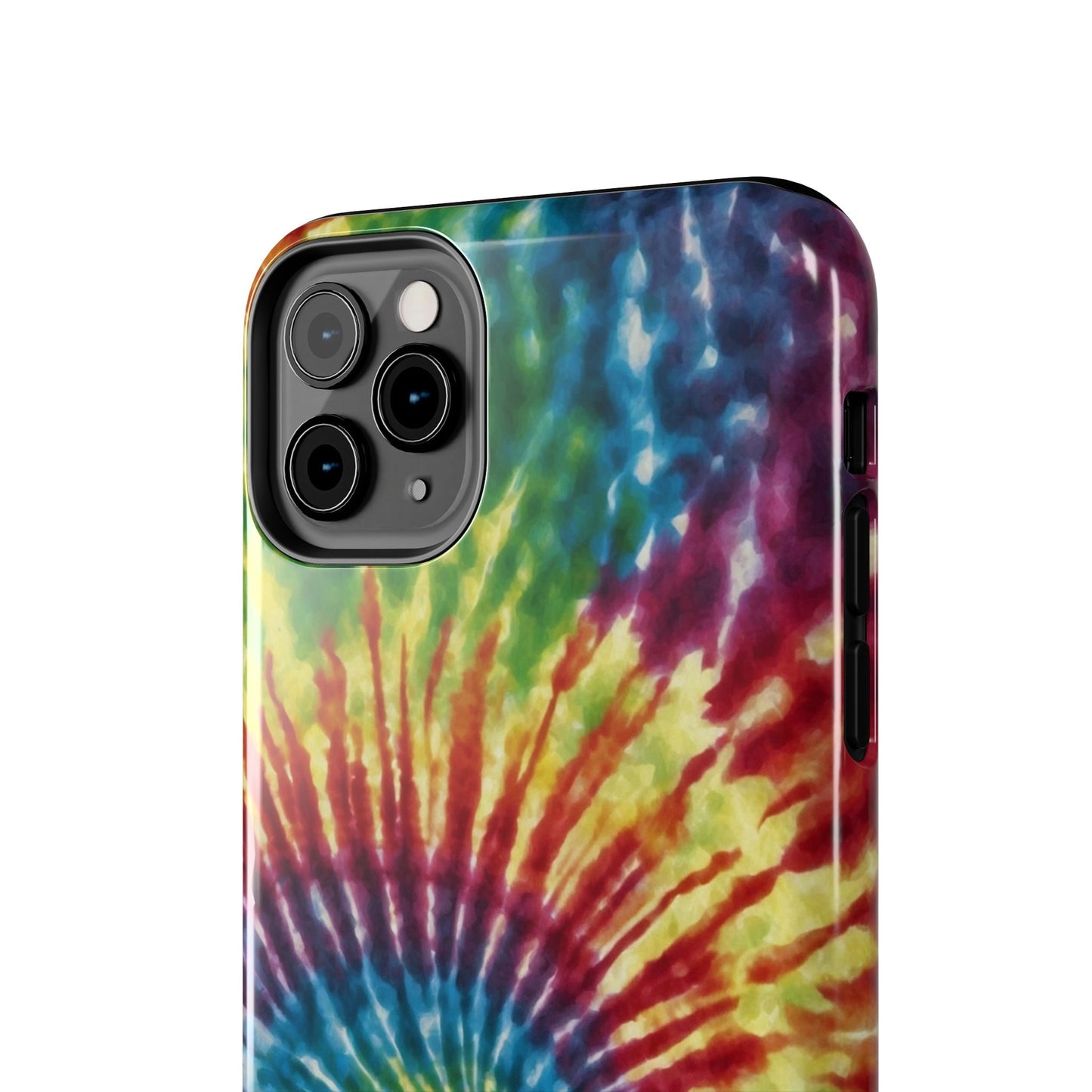 Rainbow Spiral Tie - Dye iPhone Case – Retro Color Design - BOGO Cases
