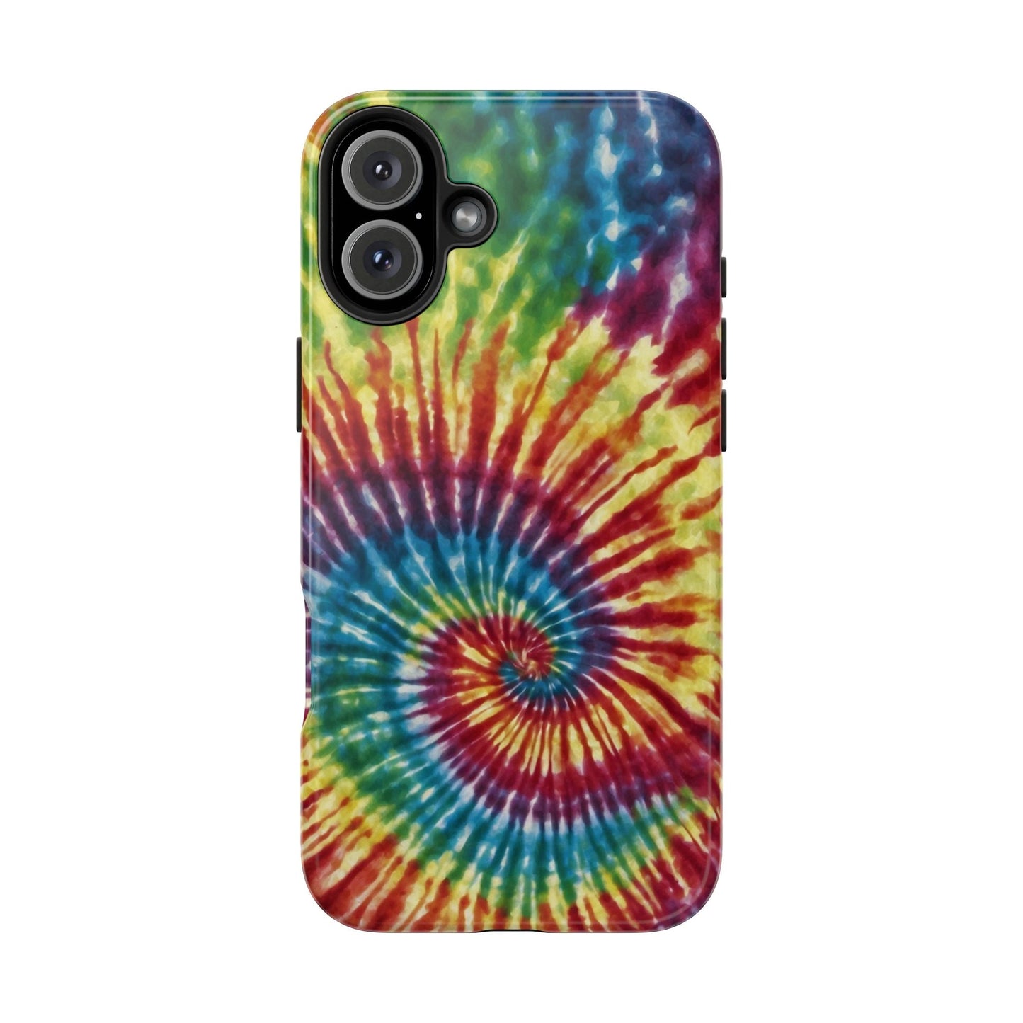Rainbow Spiral Tie - Dye iPhone Case – Retro Color Design - BOGO Cases