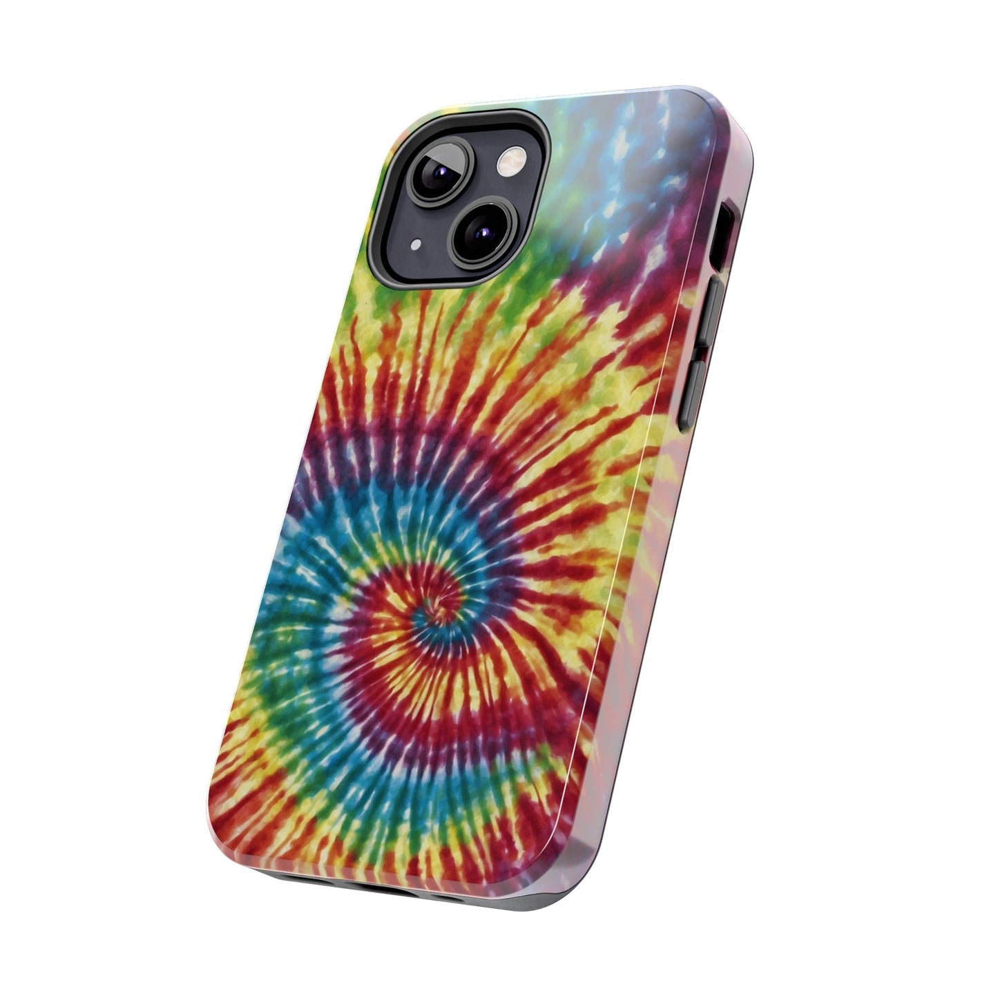 Rainbow Spiral Tie - Dye iPhone Case – Retro Color Design - BOGO Cases