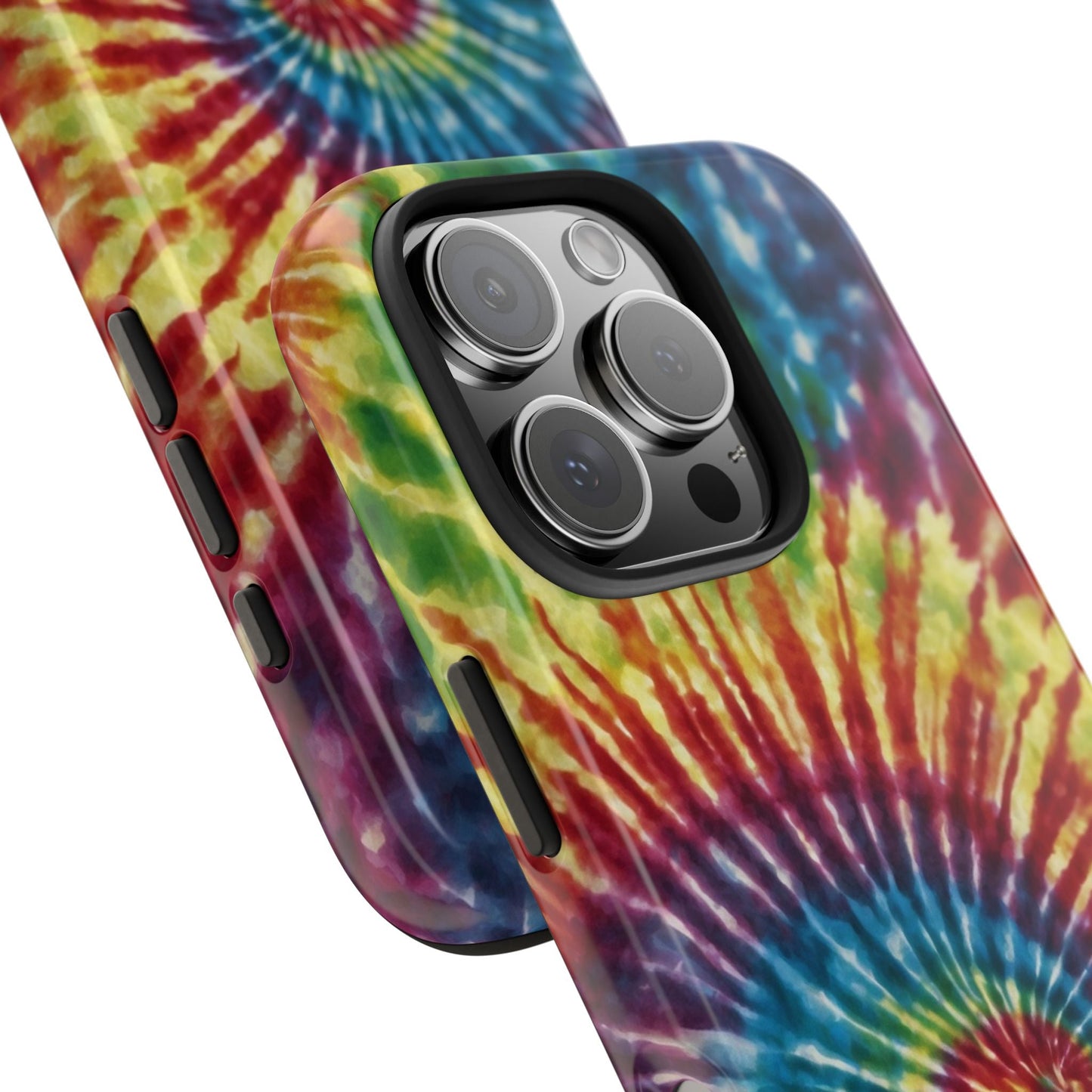Rainbow Spiral Tie - Dye iPhone Case – Retro Color Design - BOGO Cases