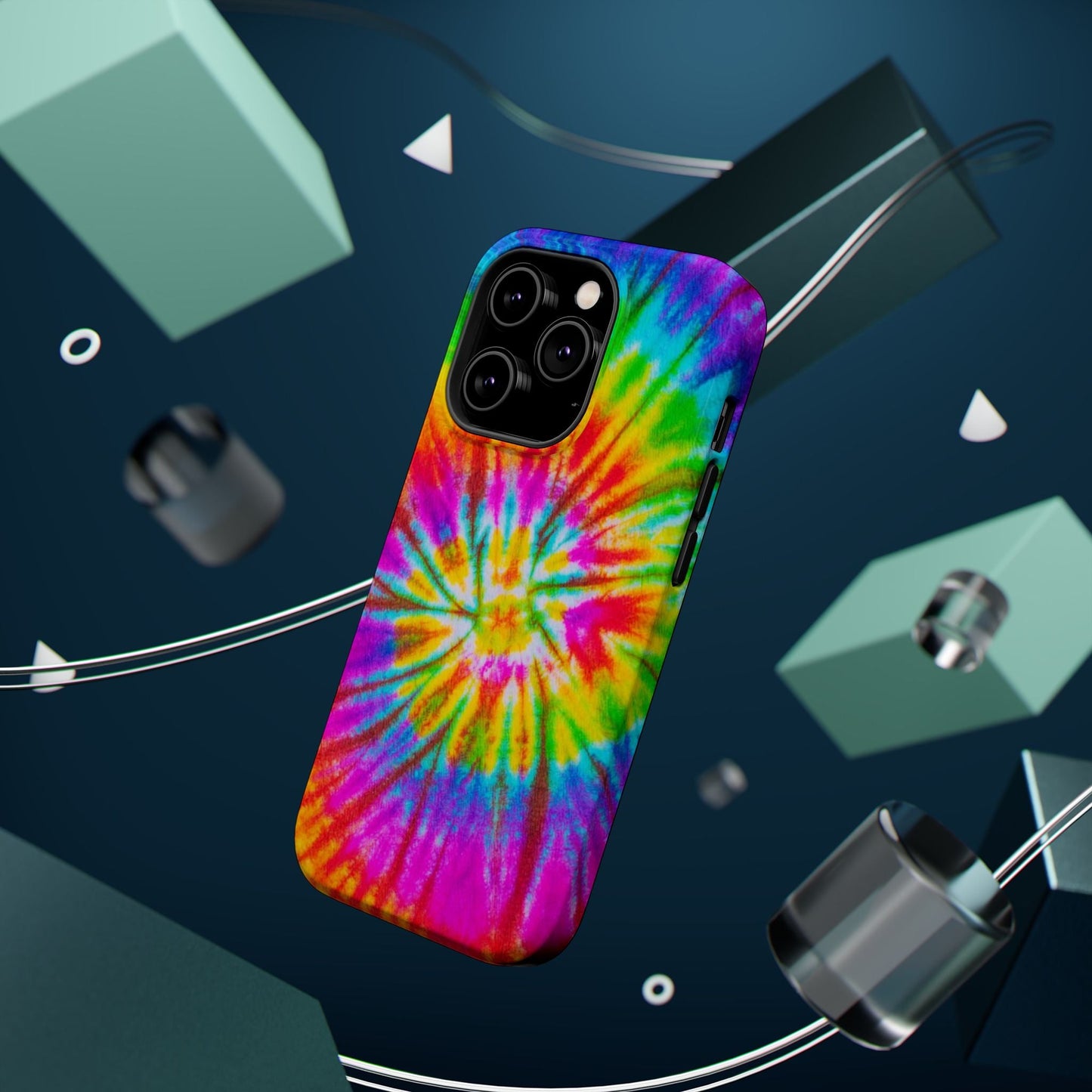 Rainbow Spiral Tie - Dye MagSafe Case – Vibrant Colors & Functionality - BOGO Cases