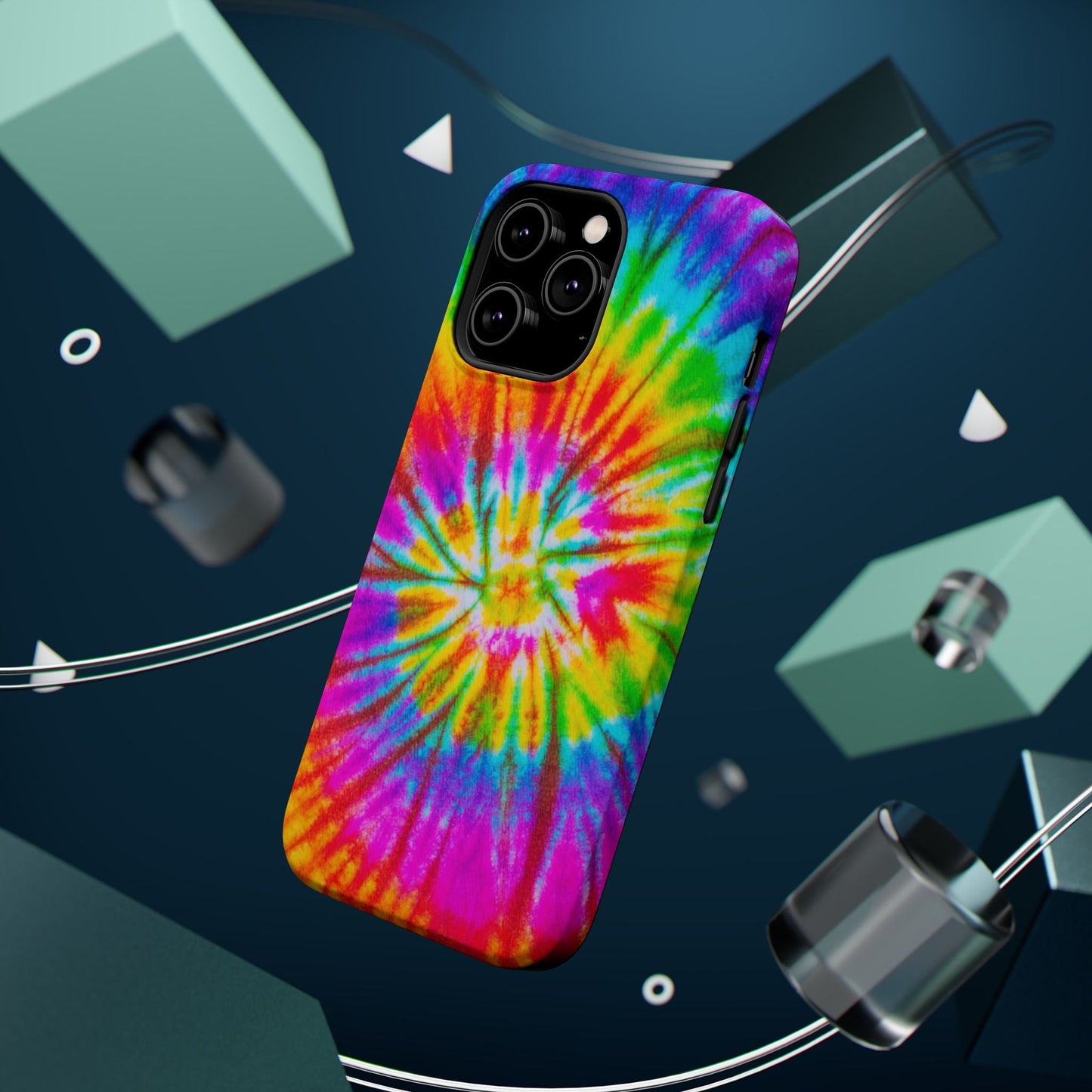 Rainbow Spiral Tie - Dye MagSafe Case – Vibrant Colors & Functionality - BOGO Cases