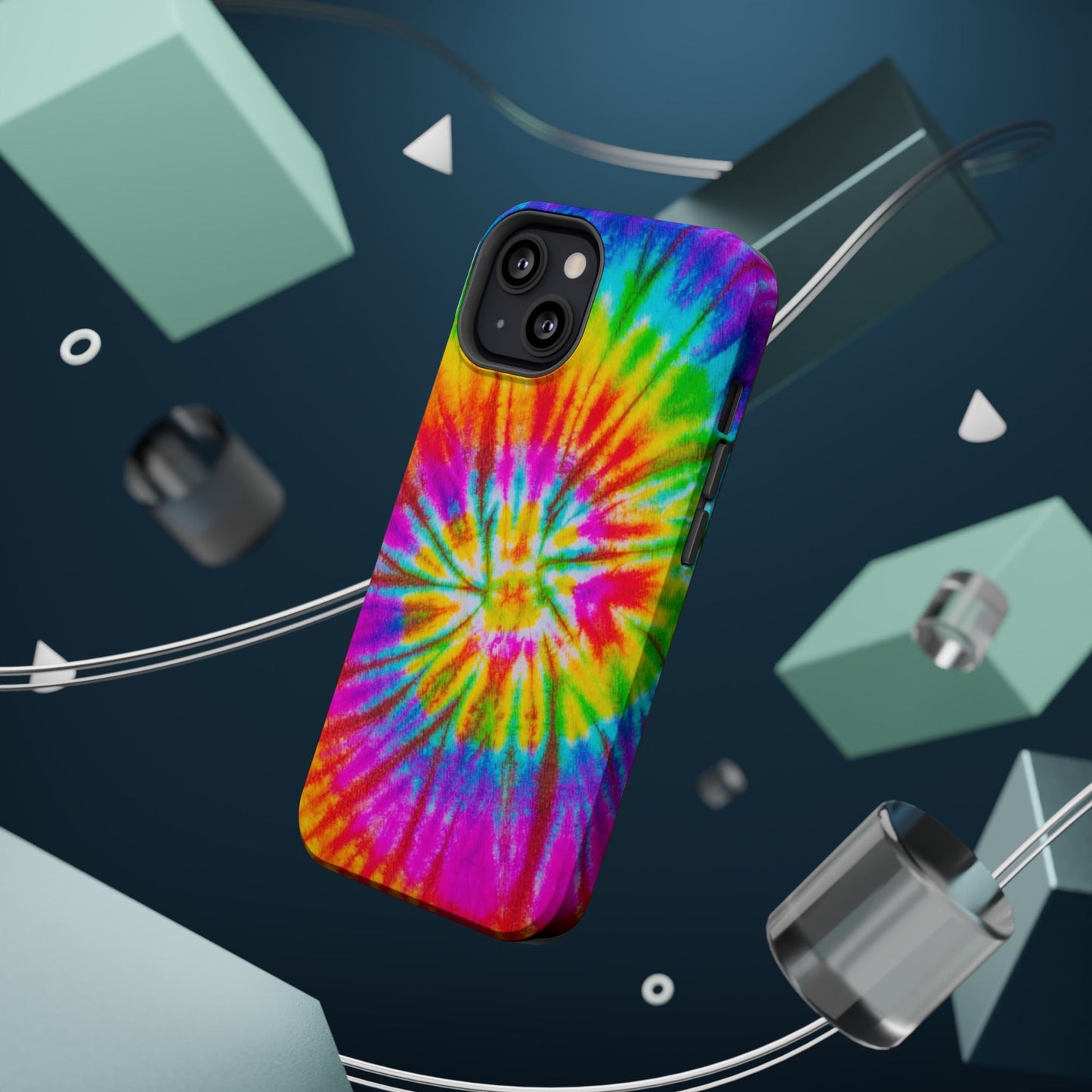 Rainbow Spiral Tie - Dye MagSafe Case – Vibrant Colors & Functionality - BOGO Cases