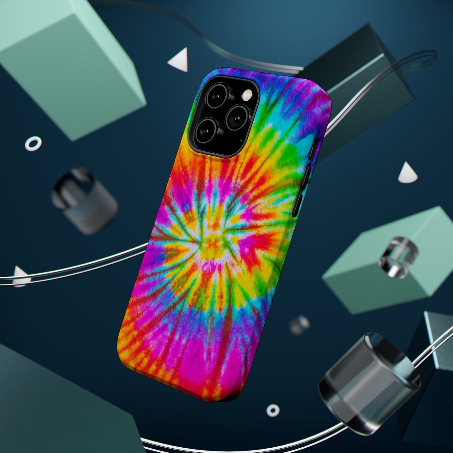 Rainbow Spiral Tie - Dye MagSafe Case – Vibrant Colors & Functionality - BOGO Cases