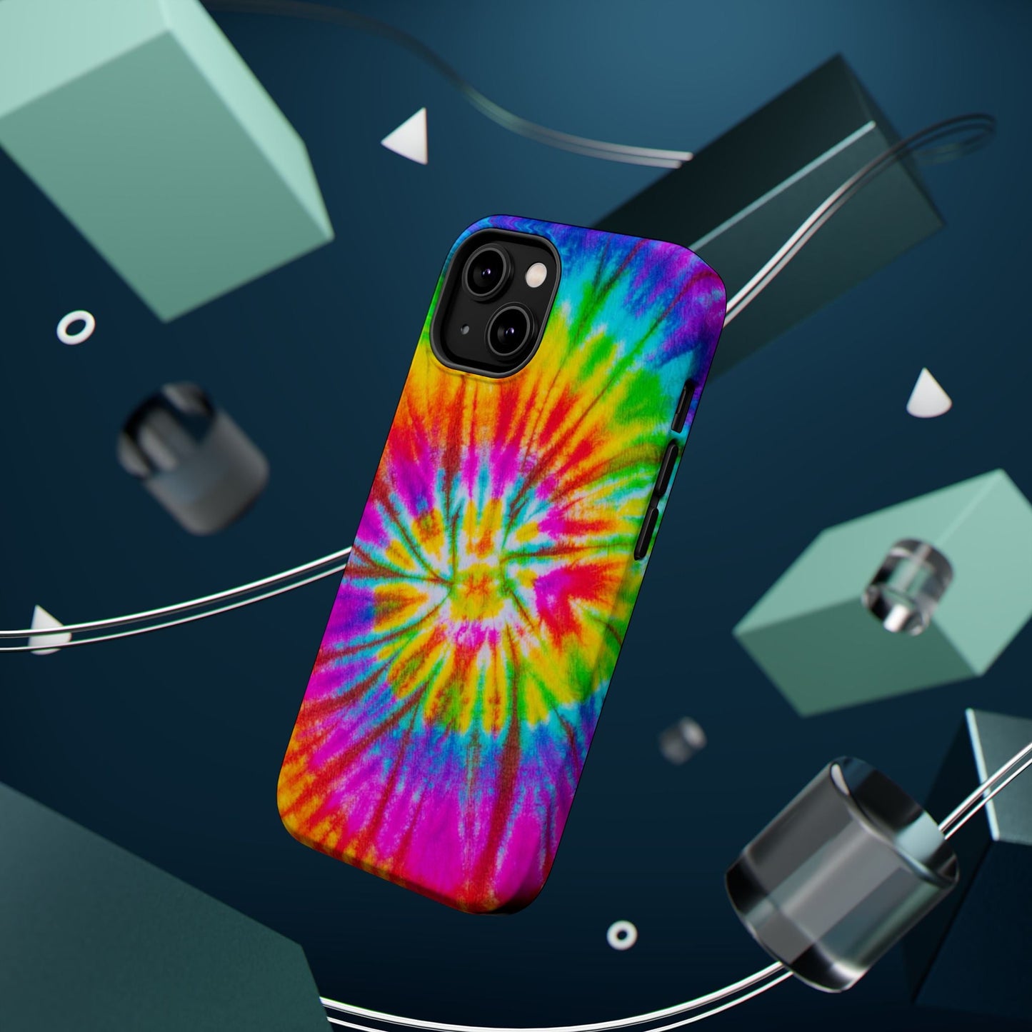 Rainbow Spiral Tie - Dye MagSafe Case – Vibrant Colors & Functionality - BOGO Cases