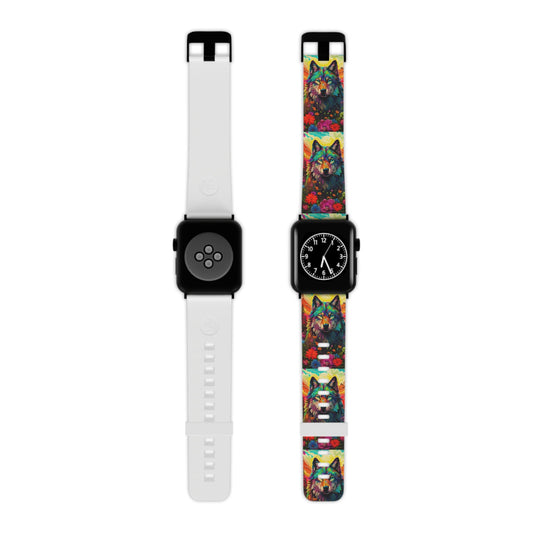 Rainbow Wolf in Bloom Apple Watch Band - BOGO Cases