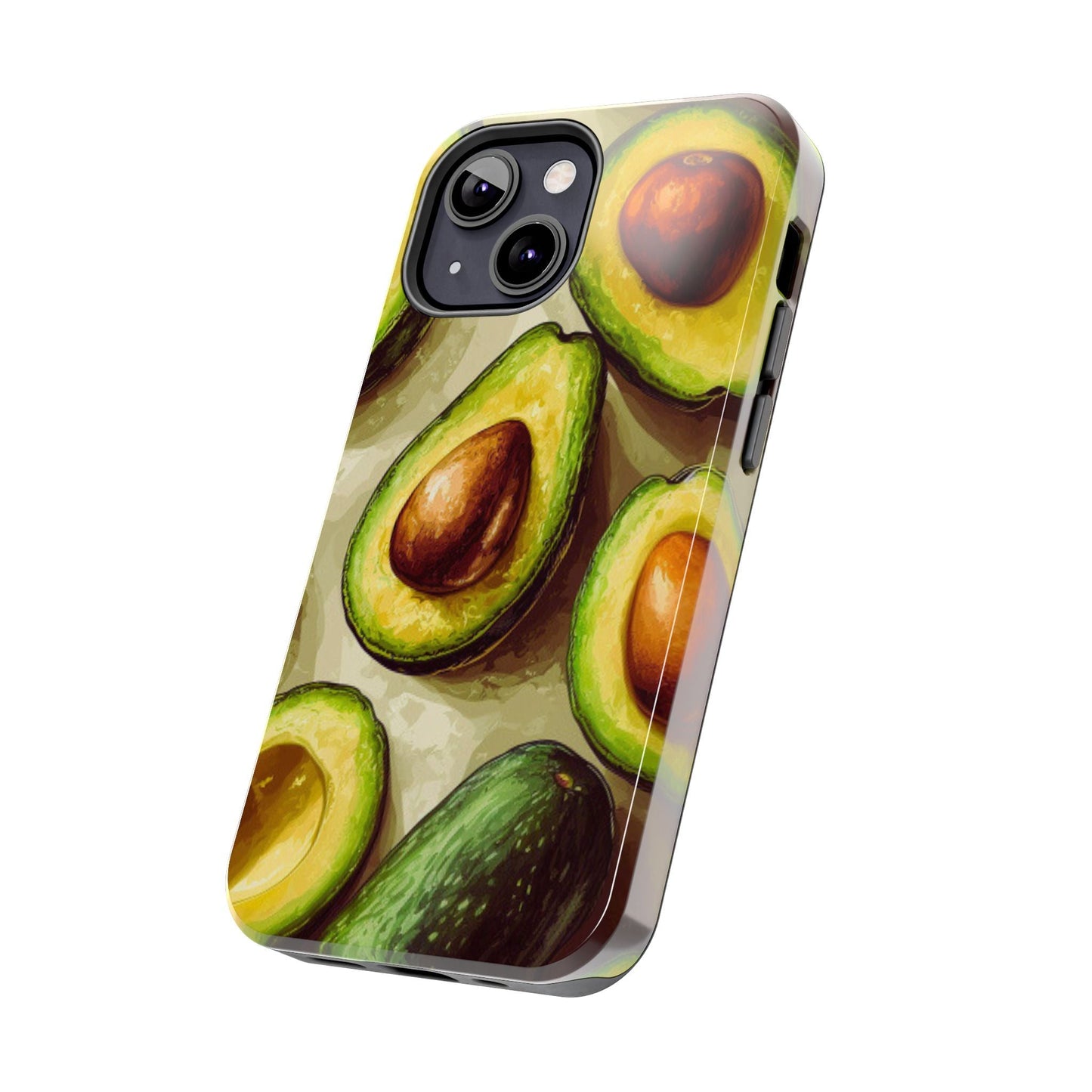 Realistic Avocado iPhone Case – Detailed Green Fruit Design, Shockproof Protection - BOGO Cases