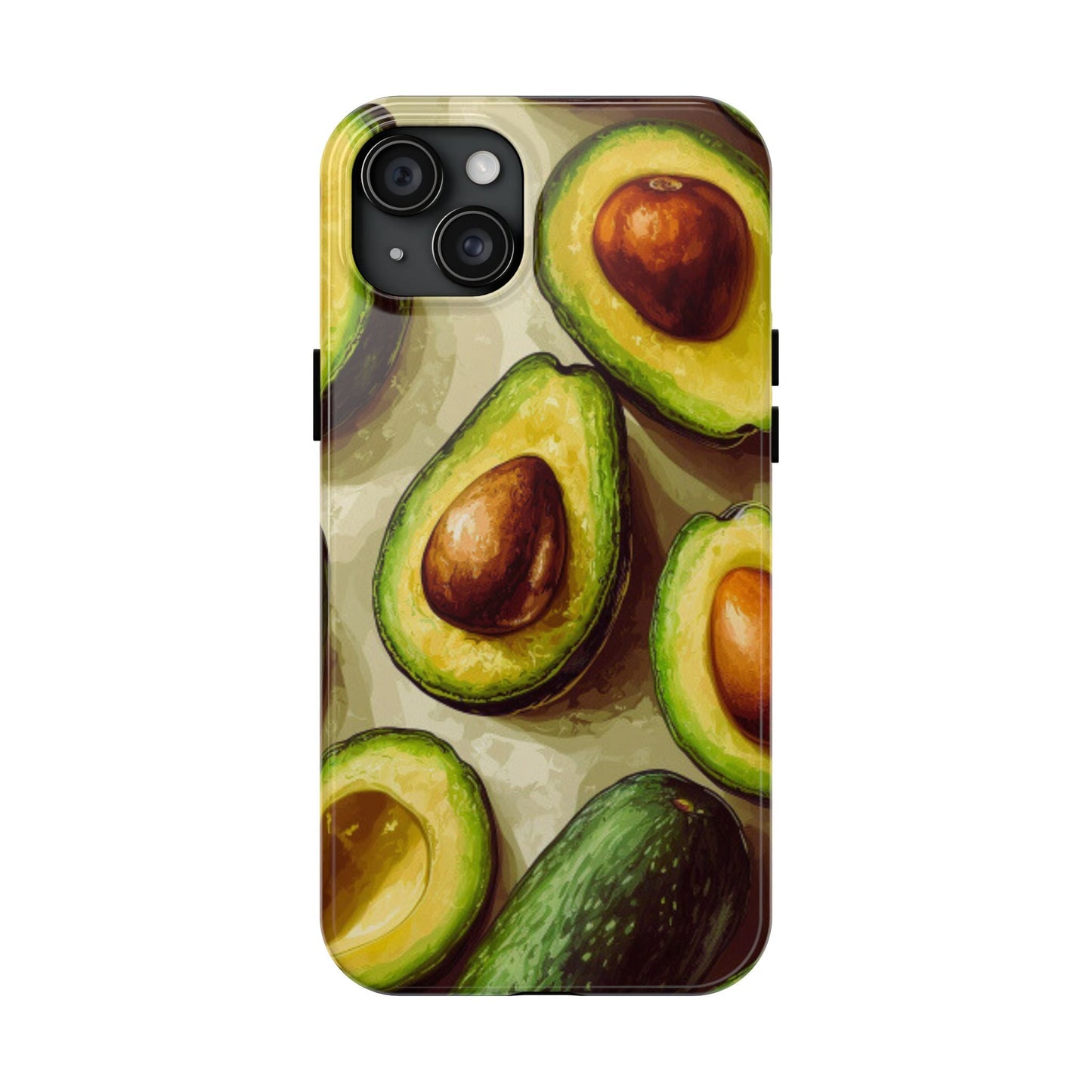 Realistic Avocado iPhone Case – Detailed Green Fruit Design, Shockproof Protection - BOGO Cases