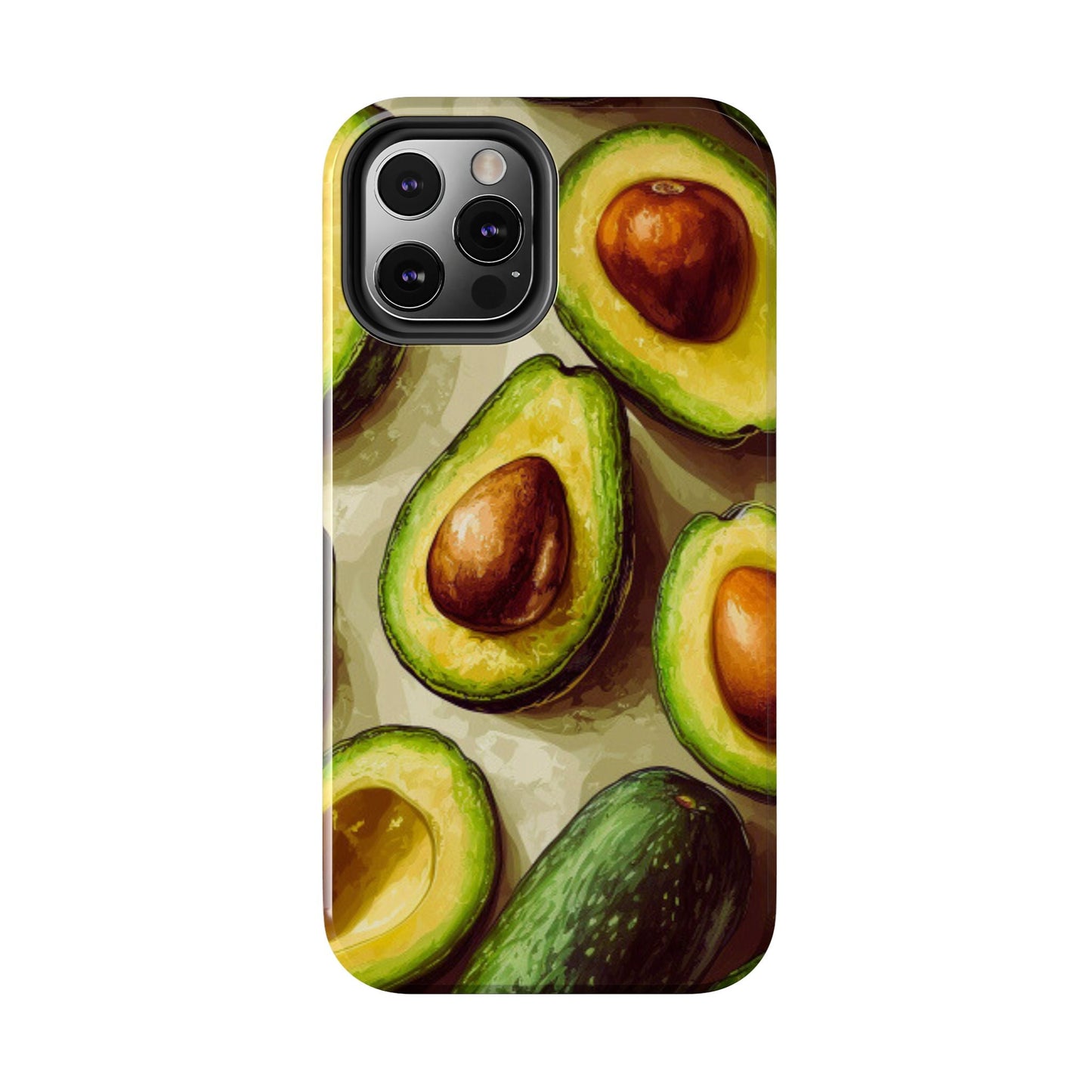 Realistic Avocado iPhone Case – Detailed Green Fruit Design, Shockproof Protection - BOGO Cases
