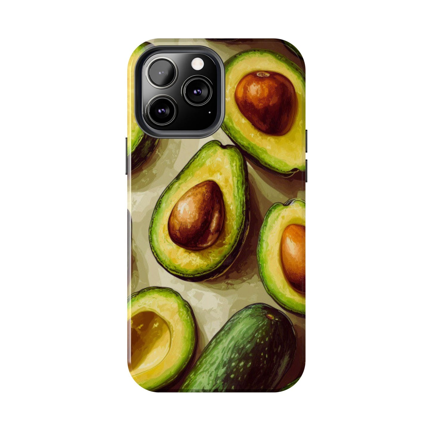 Realistic Avocado iPhone Case – Detailed Green Fruit Design, Shockproof Protection - BOGO Cases