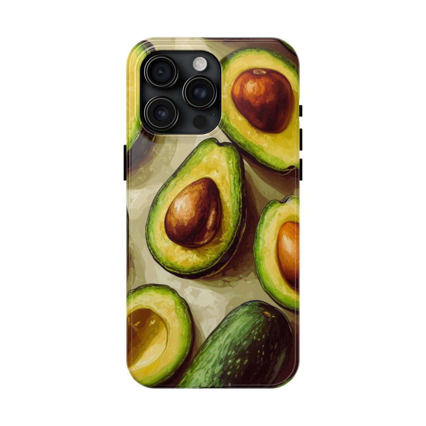 Realistic Avocado iPhone Case – Detailed Green Fruit Design, Shockproof Protection - BOGO Cases