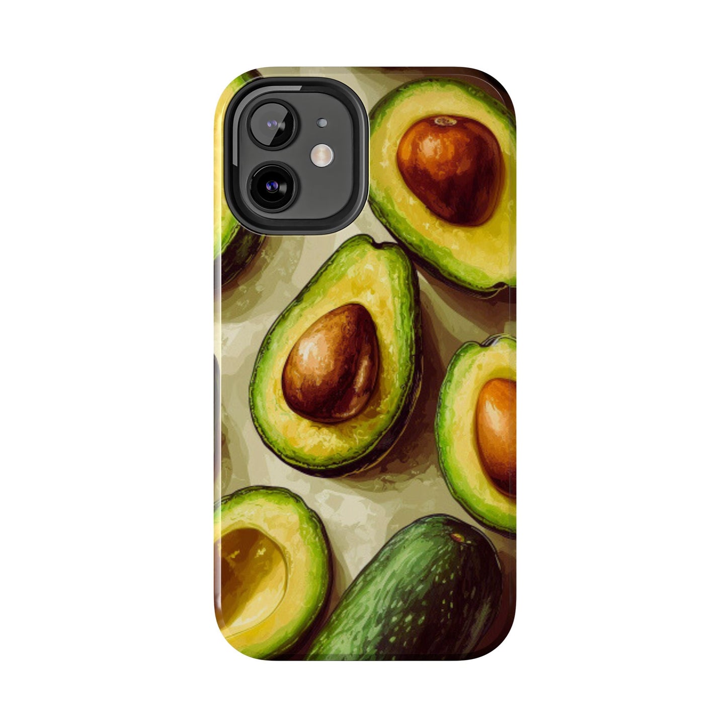 Realistic Avocado iPhone Case – Detailed Green Fruit Design, Shockproof Protection - BOGO Cases