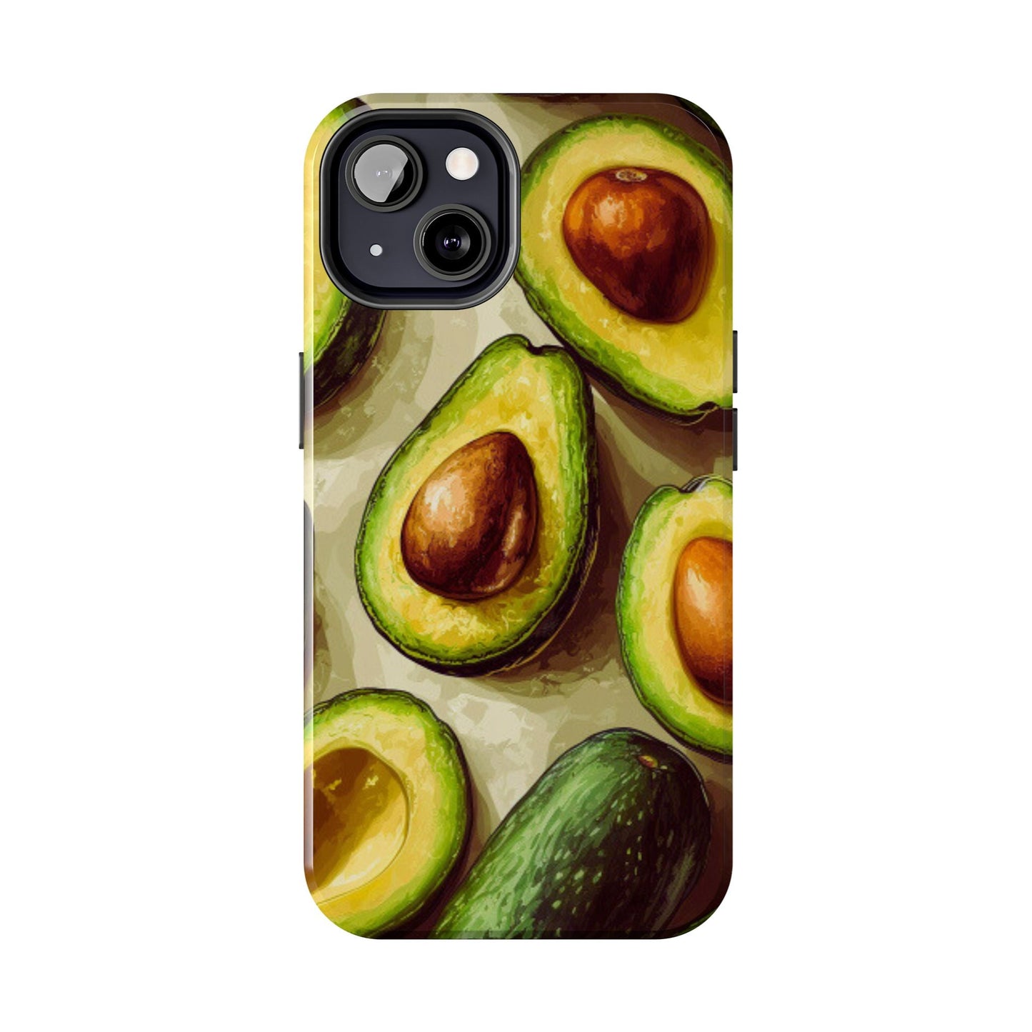 Realistic Avocado iPhone Case – Detailed Green Fruit Design, Shockproof Protection - BOGO Cases