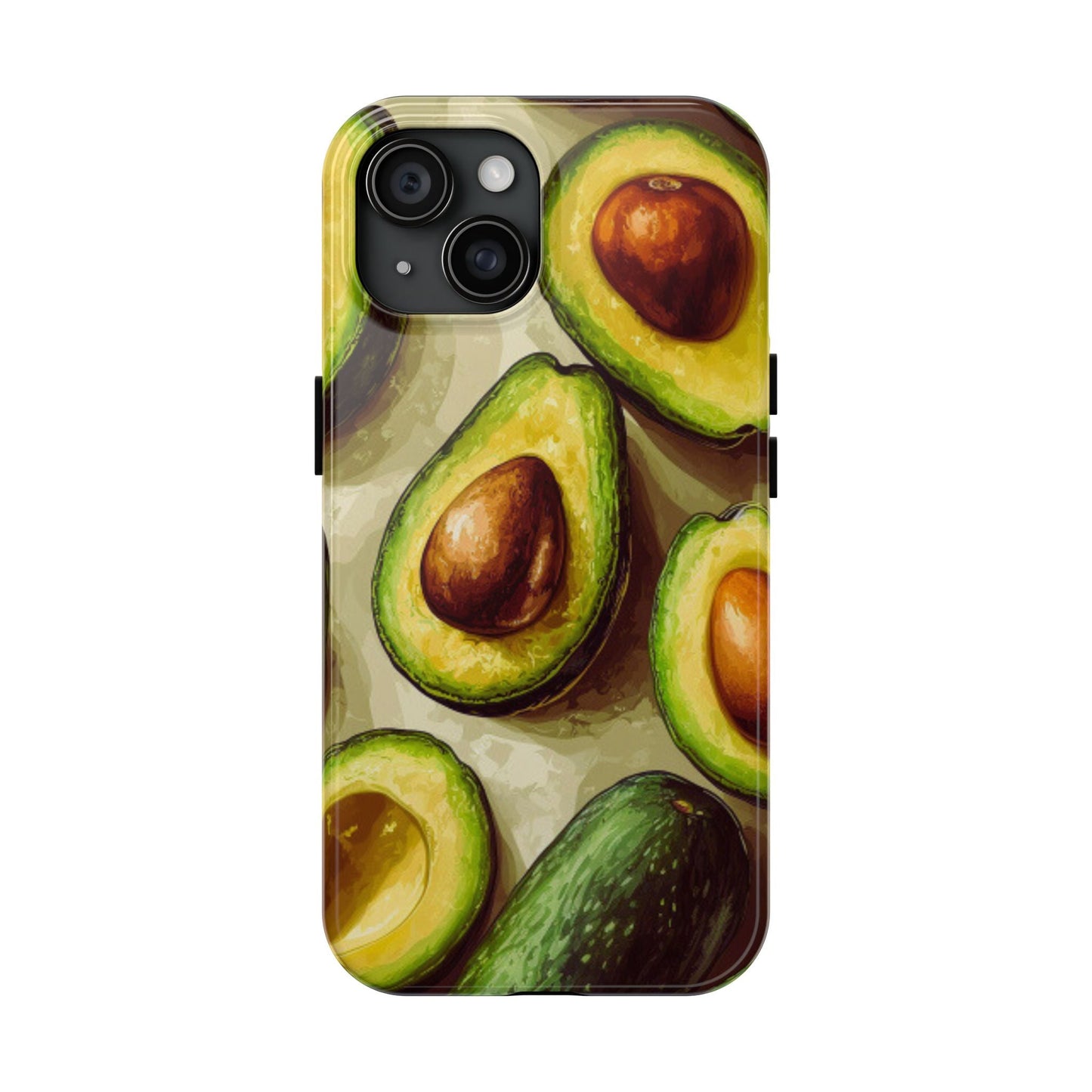 Realistic Avocado iPhone Case – Detailed Green Fruit Design, Shockproof Protection - BOGO Cases