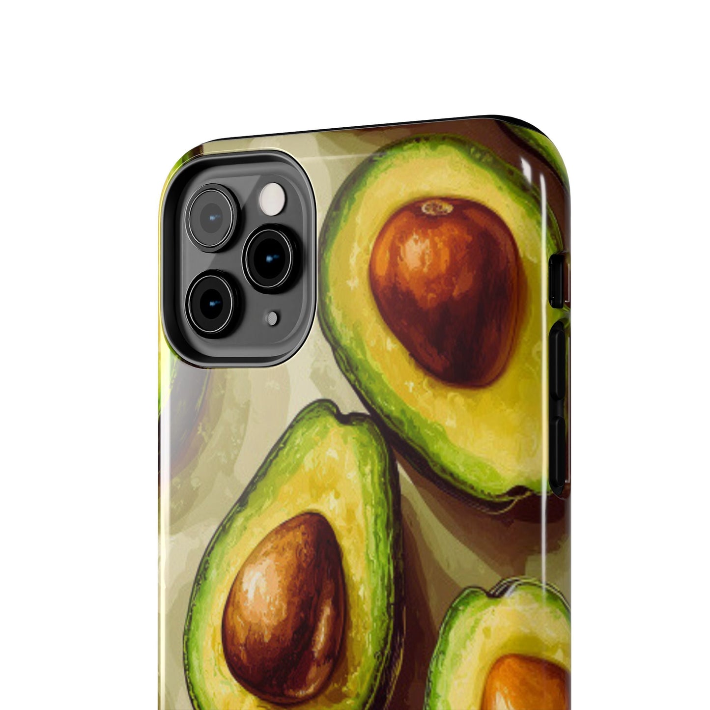 Realistic Avocado iPhone Case – Detailed Green Fruit Design, Shockproof Protection - BOGO Cases