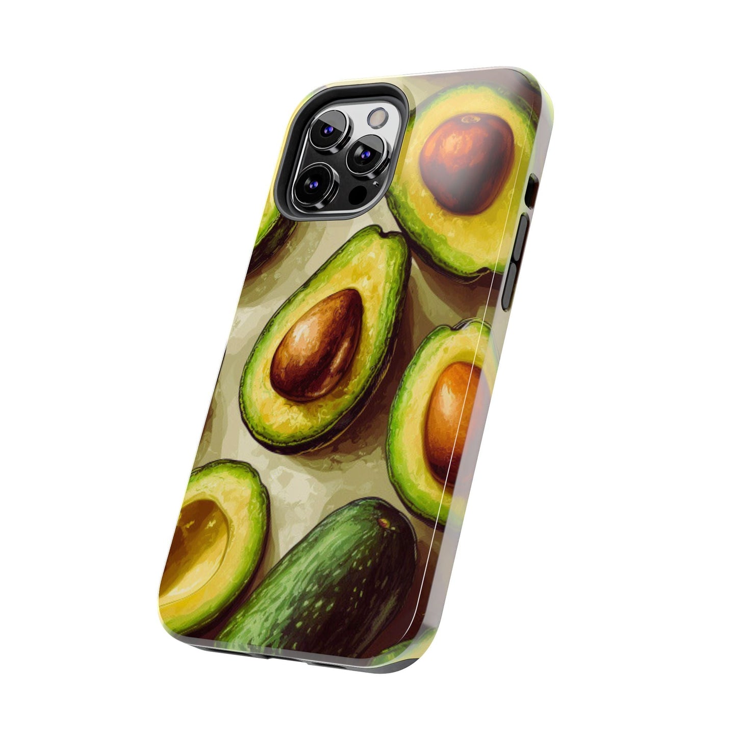 Realistic Avocado iPhone Case – Detailed Green Fruit Design, Shockproof Protection - BOGO Cases