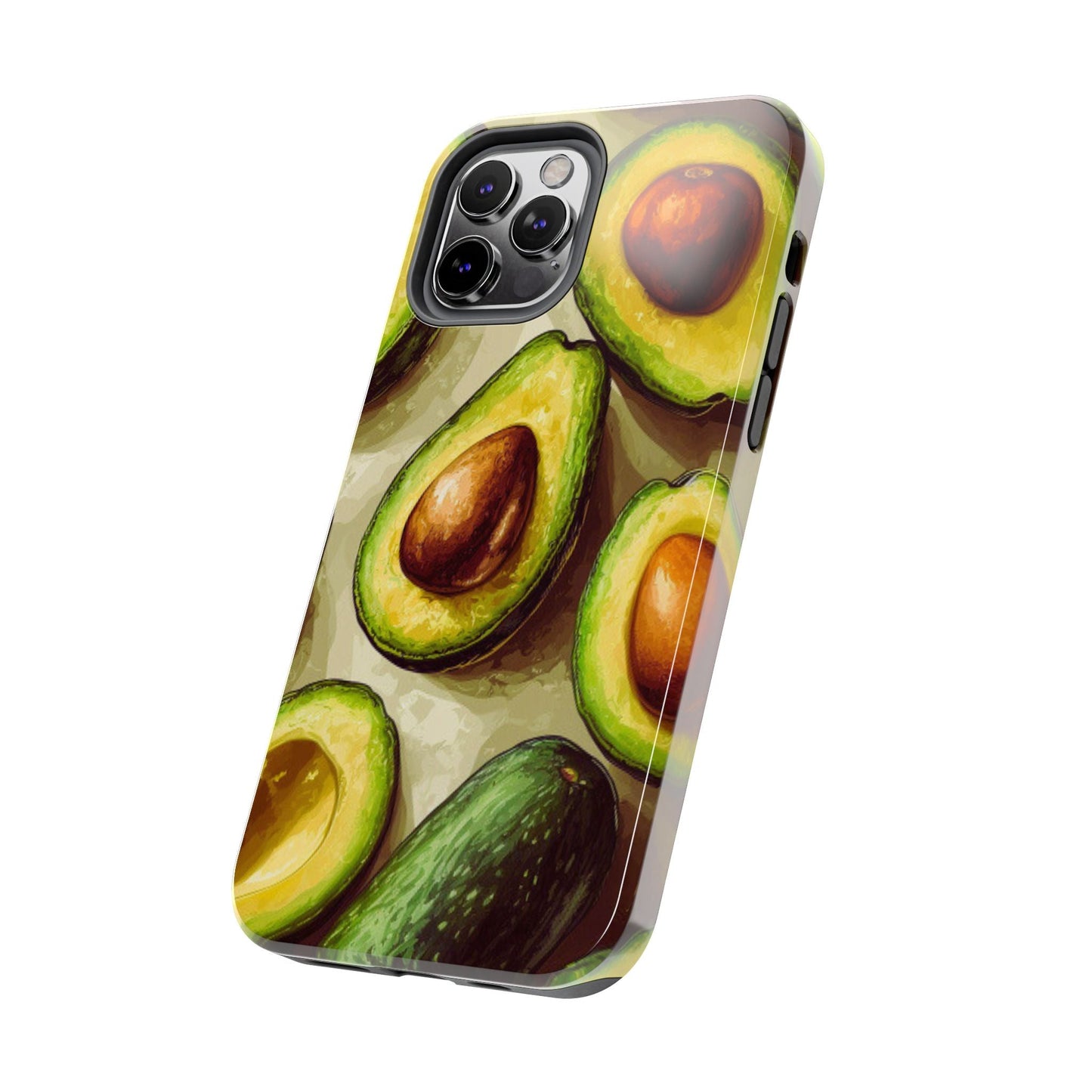 Realistic Avocado iPhone Case – Detailed Green Fruit Design, Shockproof Protection - BOGO Cases