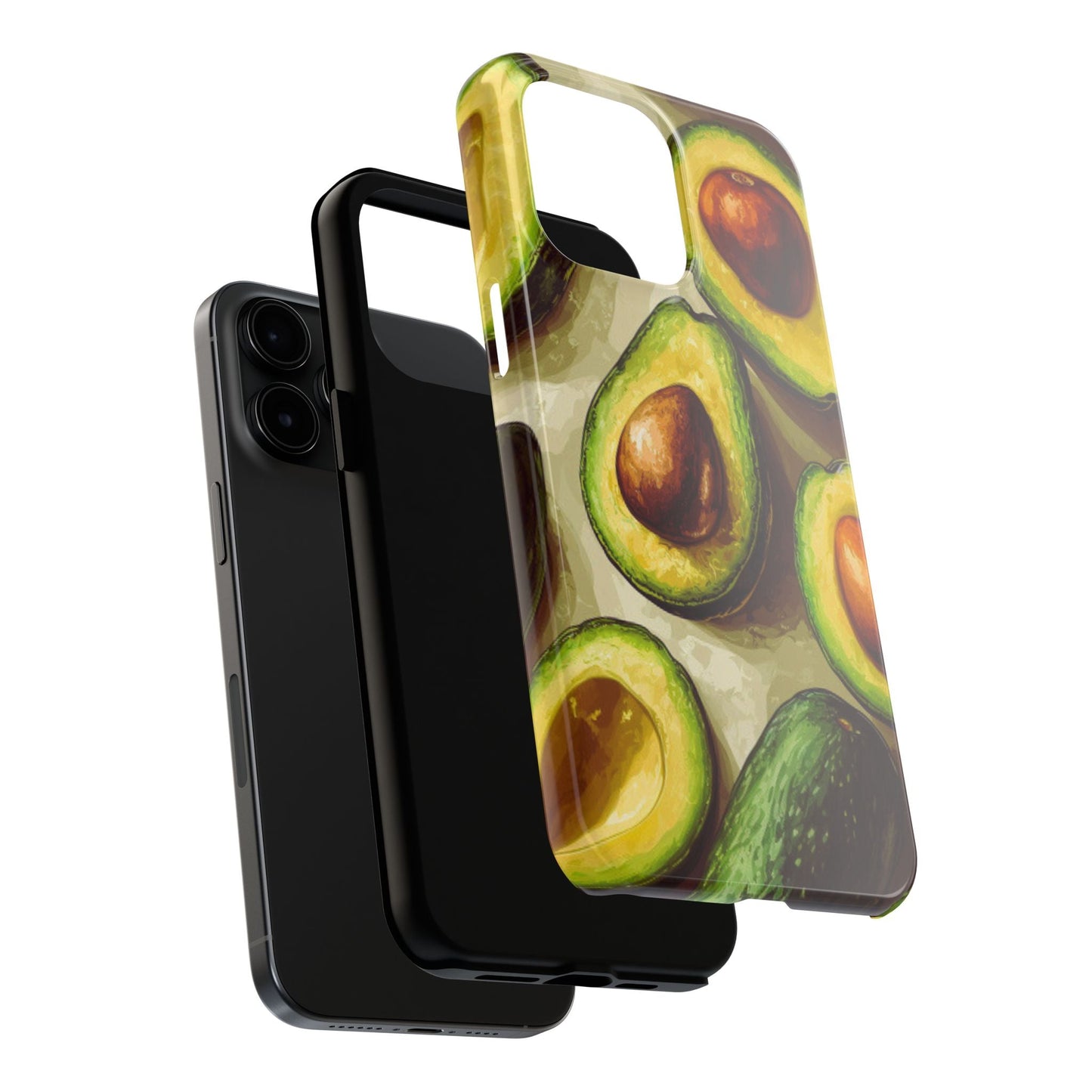 Realistic Avocado iPhone Case – Detailed Green Fruit Design, Shockproof Protection - BOGO Cases