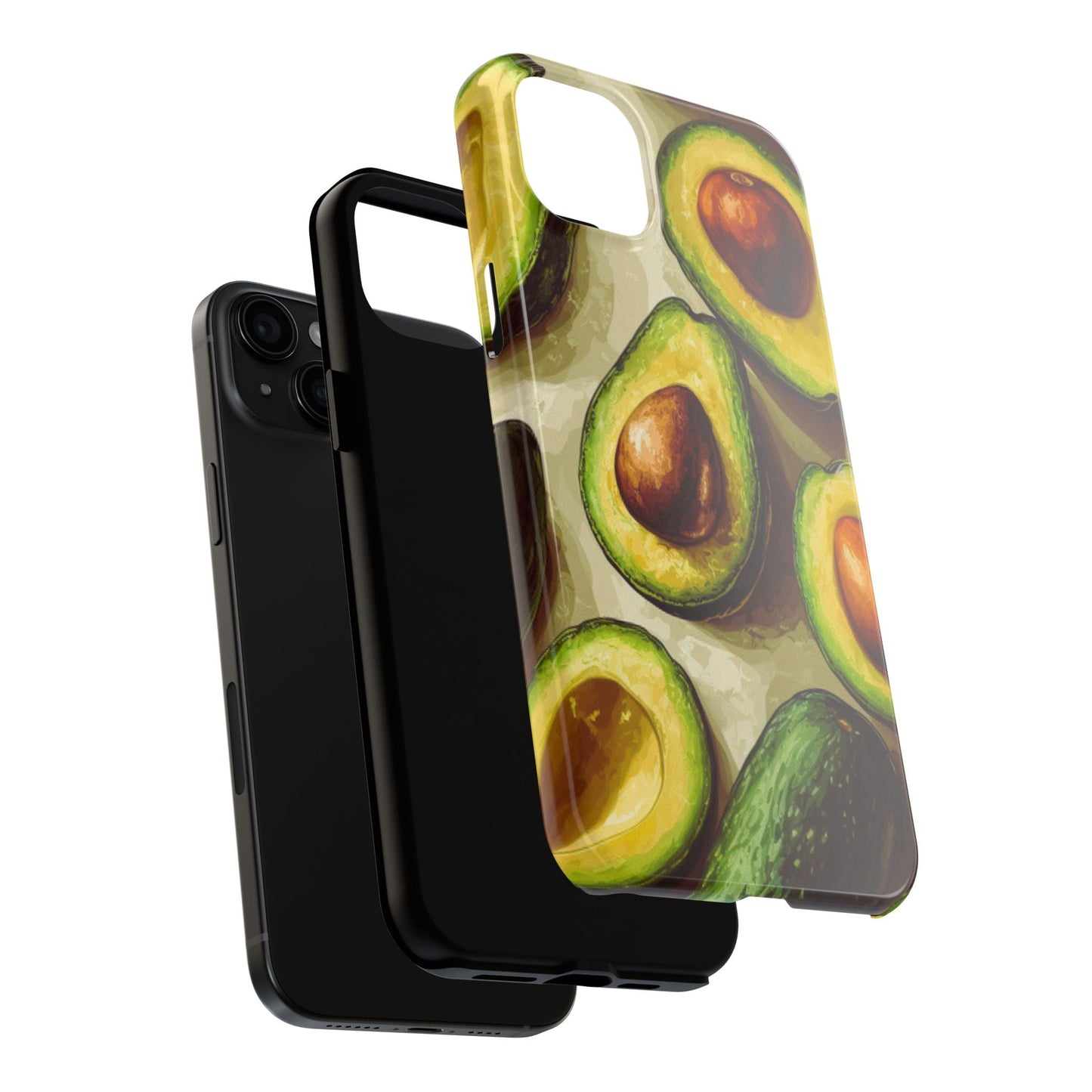Realistic Avocado iPhone Case – Detailed Green Fruit Design, Shockproof Protection - BOGO Cases