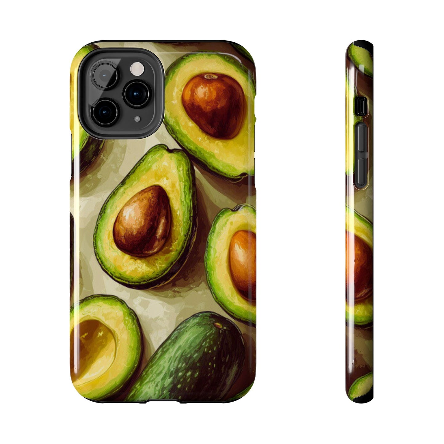 Realistic Avocado iPhone Case – Detailed Green Fruit Design, Shockproof Protection - BOGO Cases