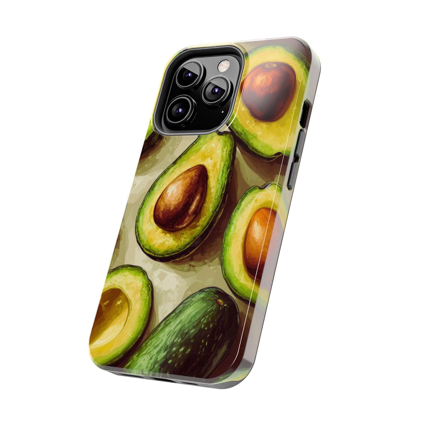 Realistic Avocado iPhone Case – Detailed Green Fruit Design, Shockproof Protection - BOGO Cases