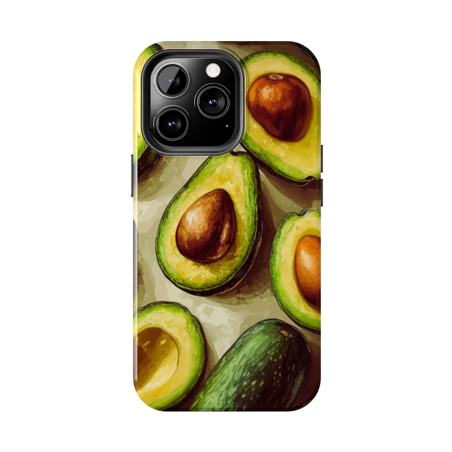 Realistic Avocado iPhone Case – Detailed Green Fruit Design, Shockproof Protection - BOGO Cases