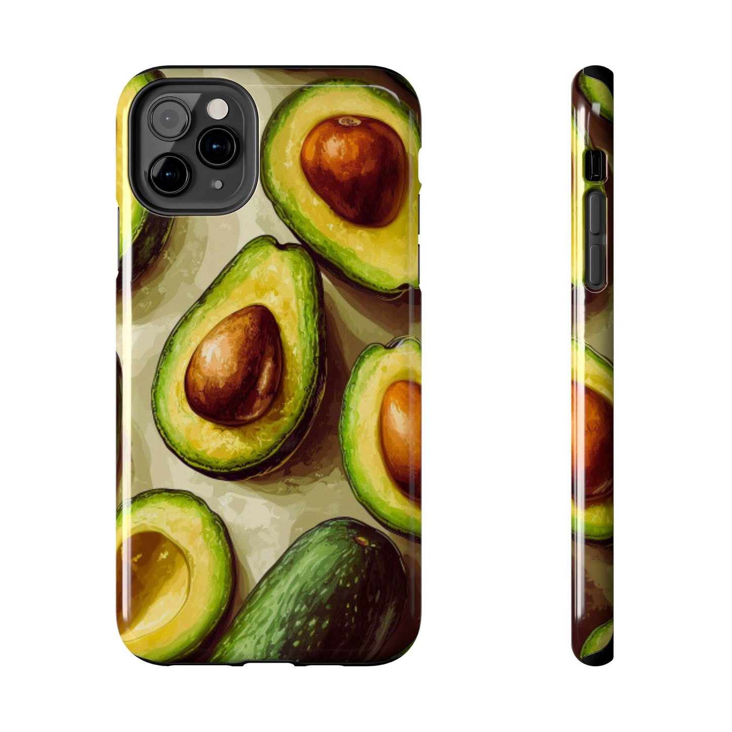 Realistic Avocado iPhone Case – Detailed Green Fruit Design, Shockproof Protection - BOGO Cases