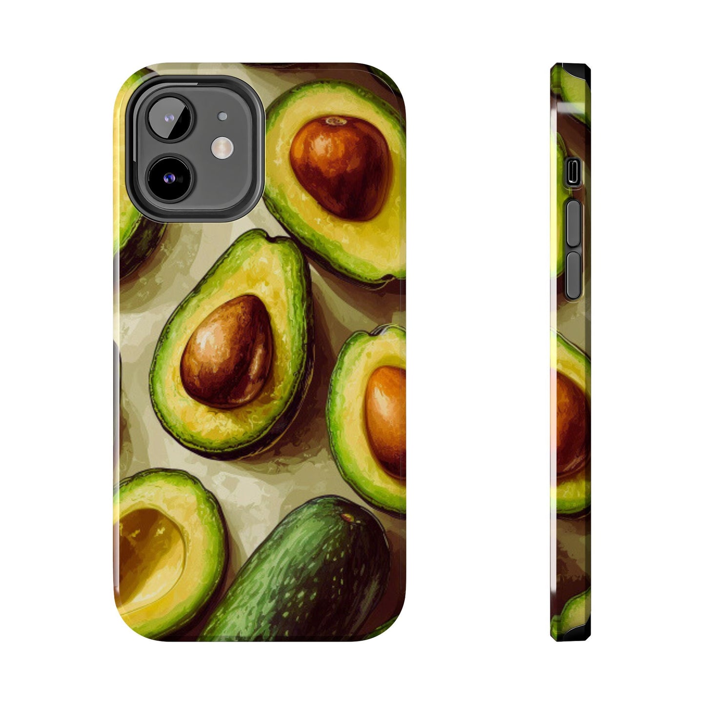 Realistic Avocado iPhone Case – Detailed Green Fruit Design, Shockproof Protection - BOGO Cases