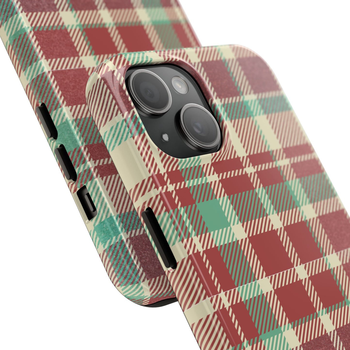 Red & Cream Vintage Plaid – Durable & Stylish iPhone Case - BOGO Cases