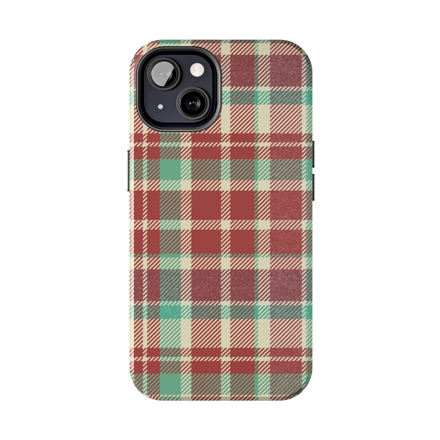Red & Cream Vintage Plaid – Durable & Stylish iPhone Case - BOGO Cases