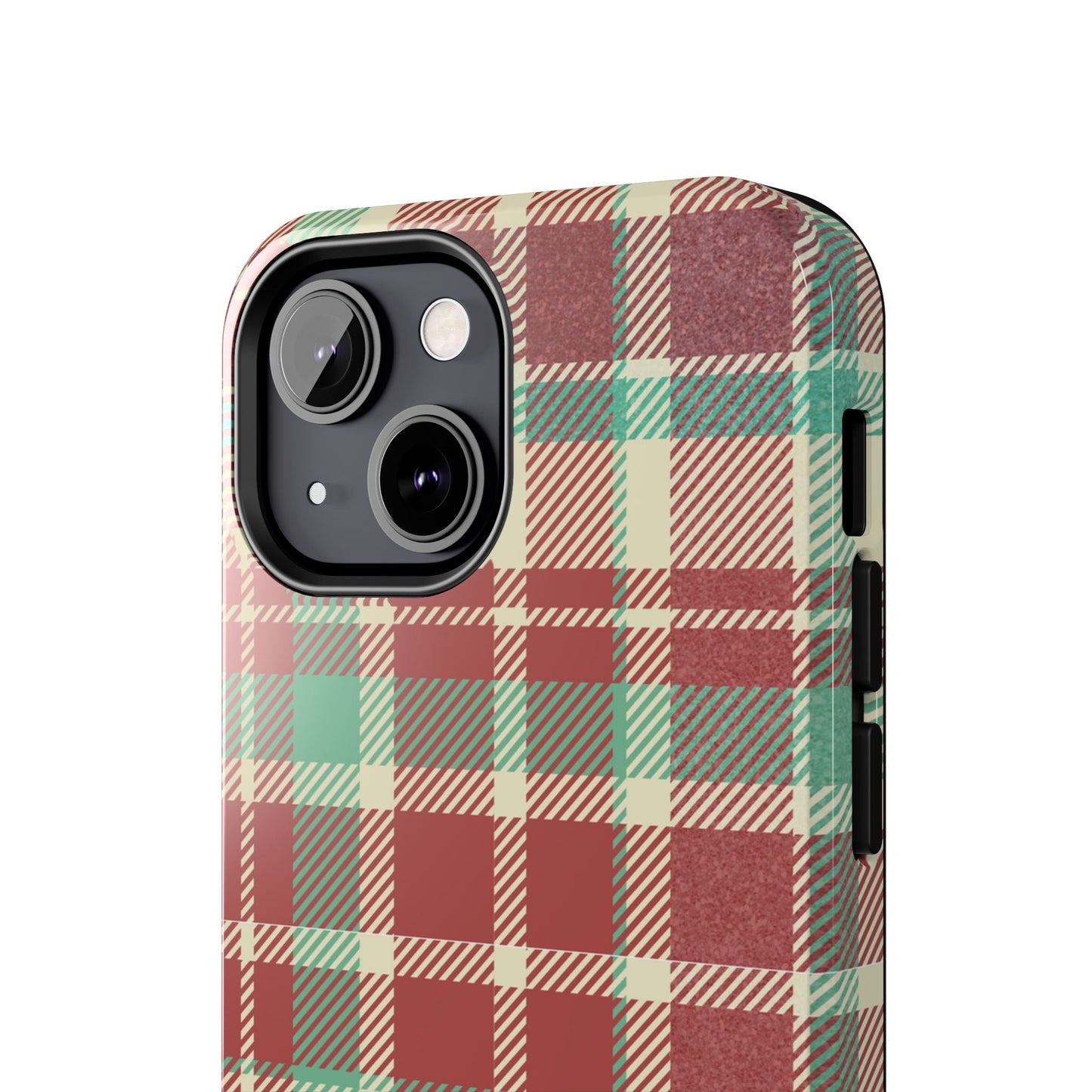 Red & Cream Vintage Plaid – Durable & Stylish iPhone Case - BOGO Cases