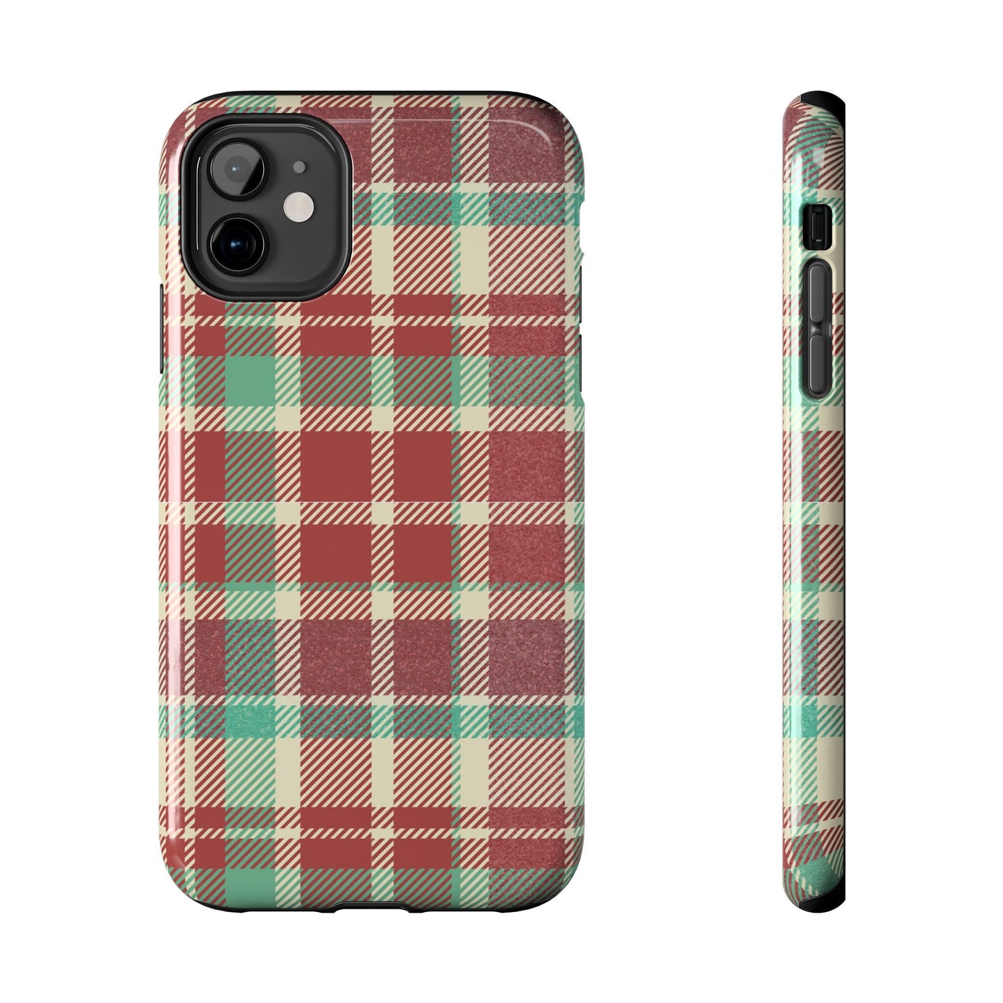 Red & Cream Vintage Plaid – Durable & Stylish iPhone Case - BOGO Cases