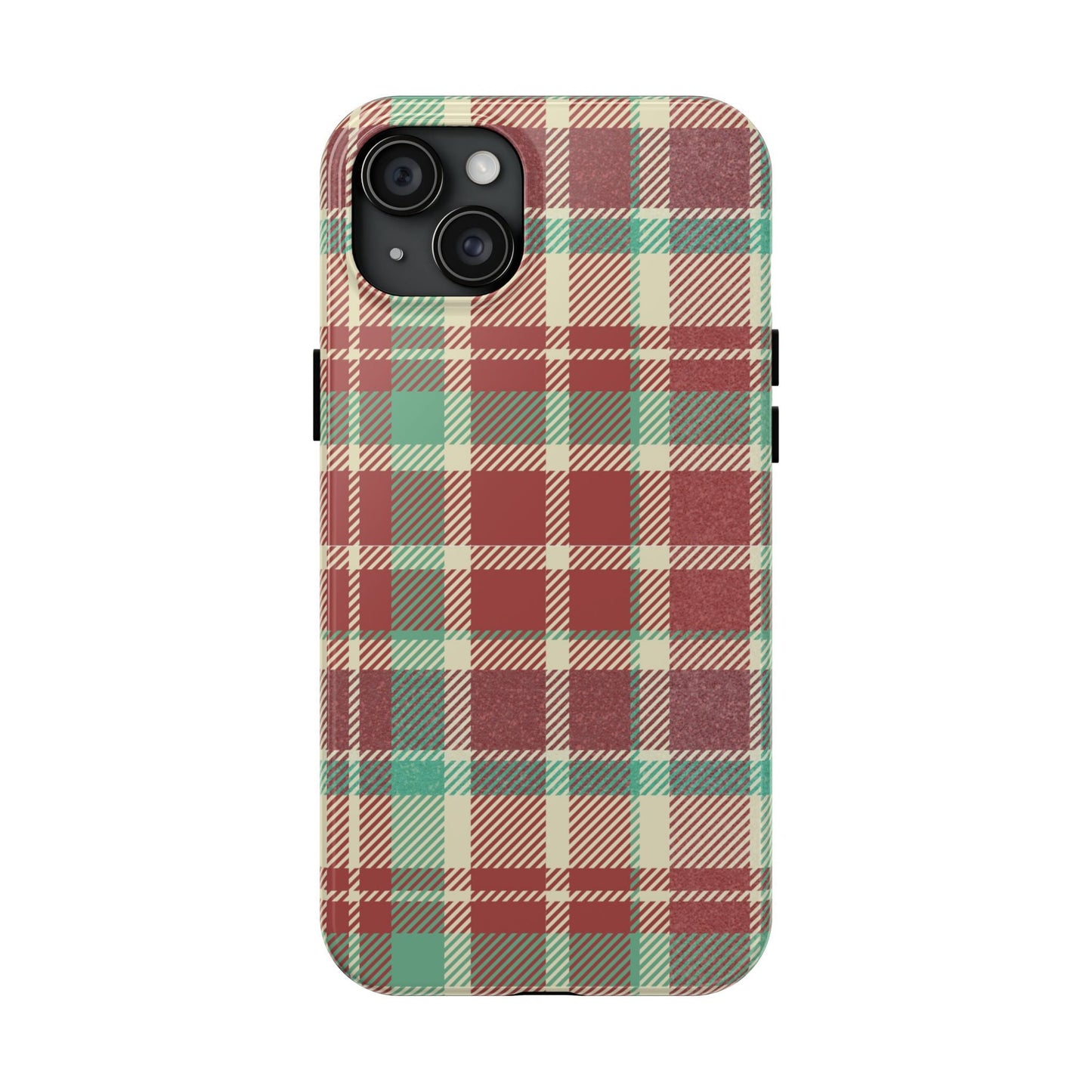 Red & Cream Vintage Plaid – Durable & Stylish iPhone Case - BOGO Cases