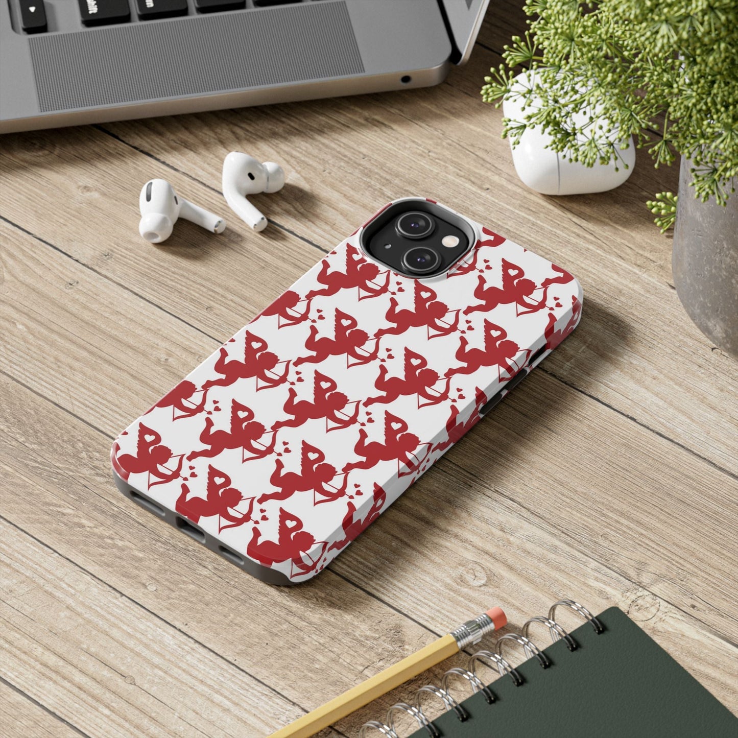 Red Cupid Love Pattern - iPhone Series Case - BOGO Cases