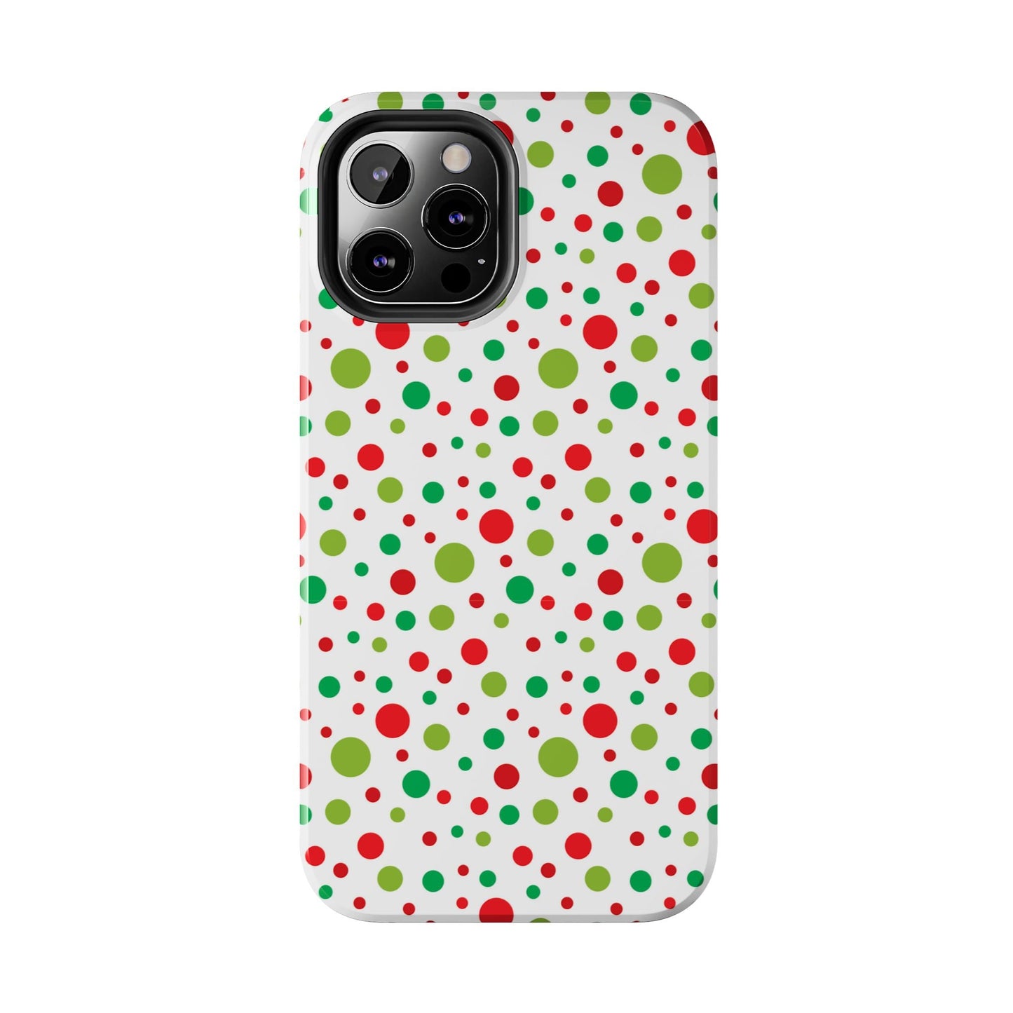 Red & Green Christmas Polka Dots – iPhone Case - BOGO Cases