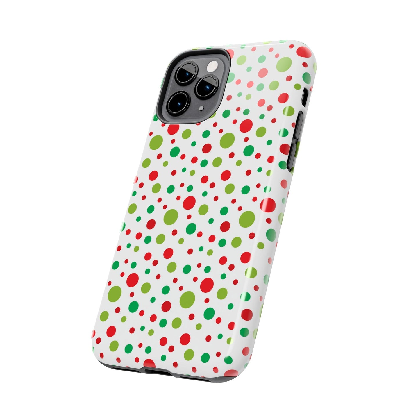 Red & Green Christmas Polka Dots – iPhone Case - BOGO Cases