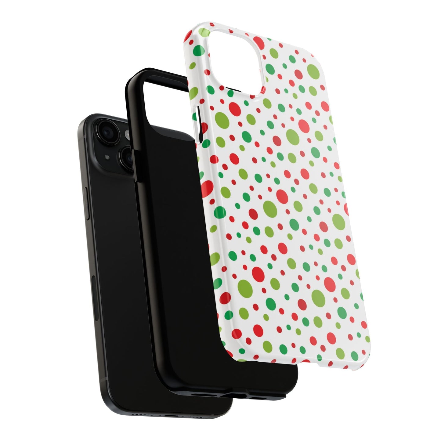 Red & Green Christmas Polka Dots – iPhone Case - BOGO Cases