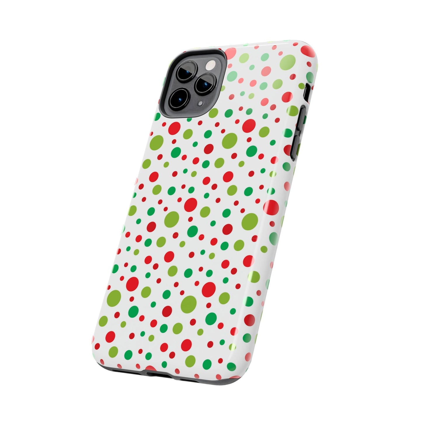 Red & Green Christmas Polka Dots – iPhone Case - BOGO Cases